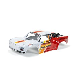 Arrma ARA406165 MOJAVE 4S Painted Decalled Trimmed Body White/Red