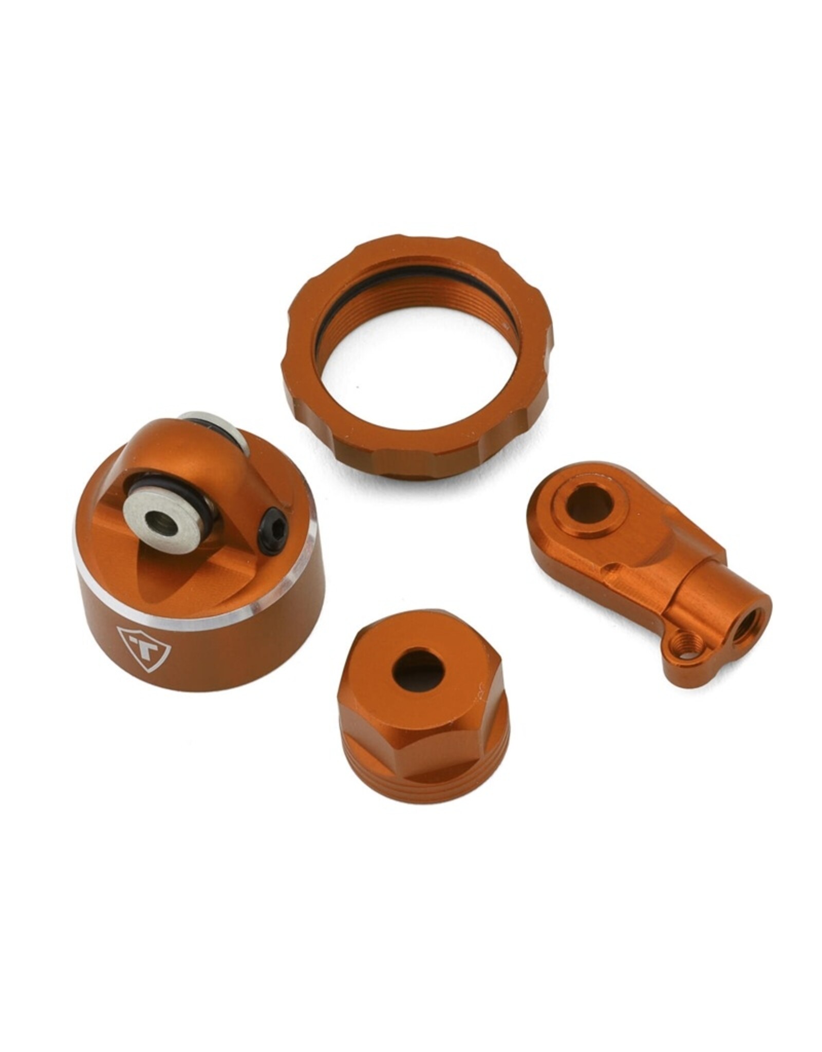 treal TLHTPROMOTOMX-101 CNC Alum Shock Cap W/ Bottom Retainer (Orange)