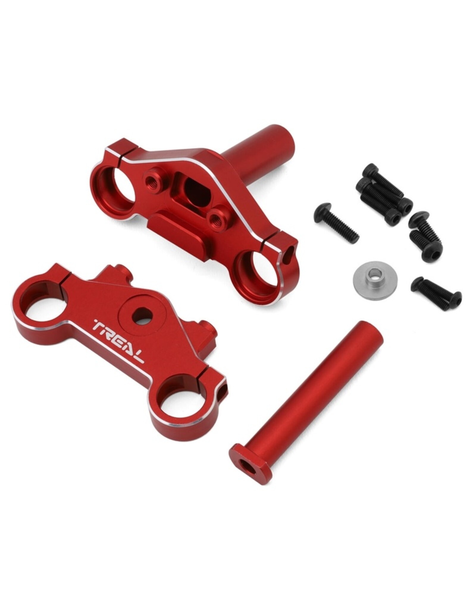 treal TLHTPROMOTOMX-17 CNC Aluminum Triple Clamp Set (Red)