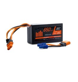 spektrum SPMX6502SH2 7.4V 650mAh 2S 30C LiPo Battery: IC2
