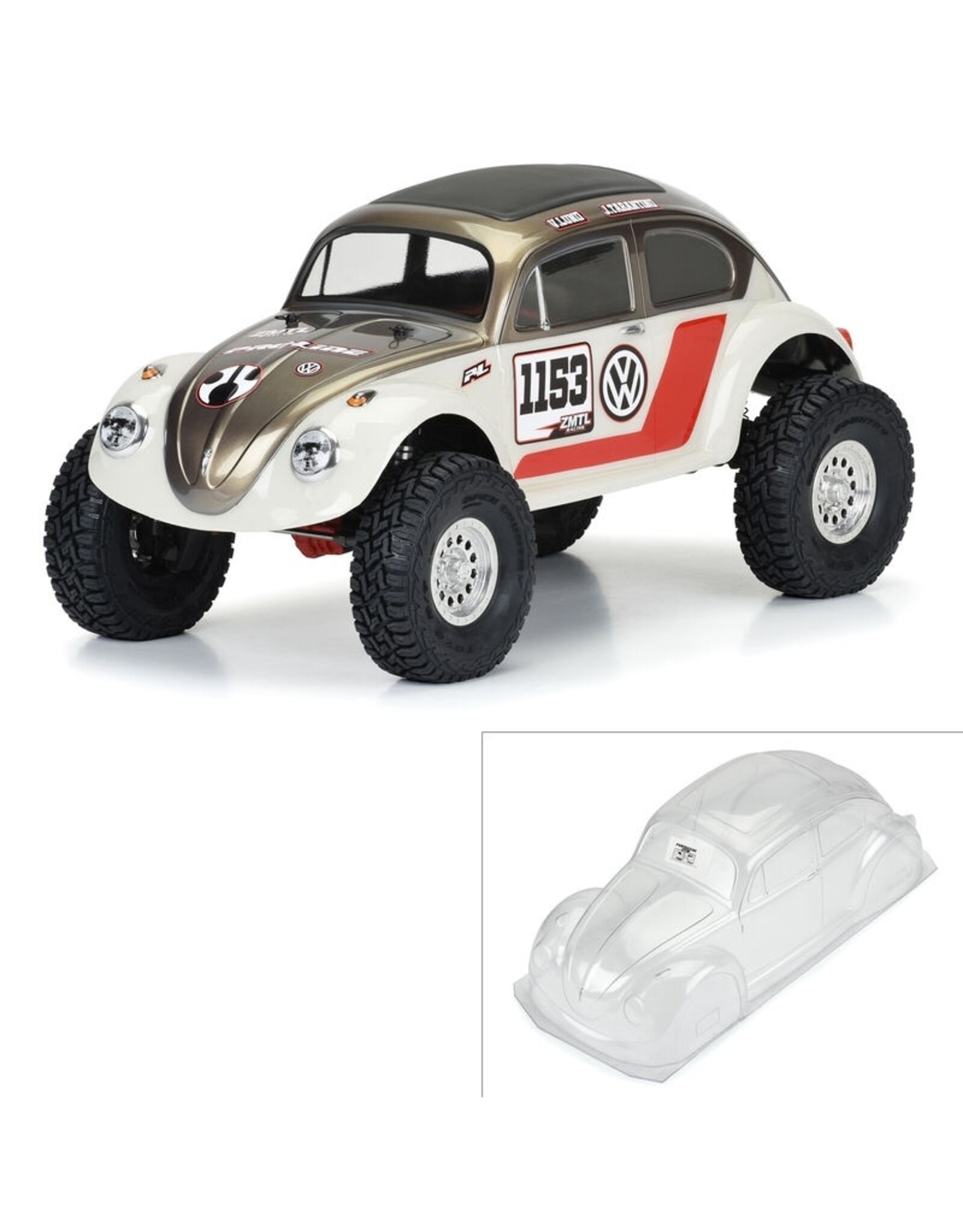Pro-Line Racing PRO359500 1/10 Volkswagen Beetle Clr Bdy 12.3" Whlbse Crwlrs