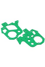 treal TLHTPROMOTOMX-157 Promoto MX Aluminum Chassis Plates (Green) (2)