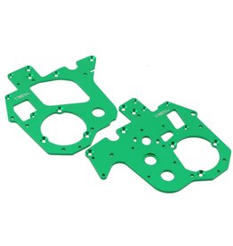 treal TLHTPROMOTOMX-157 Promoto MX Aluminum Chassis Plates (Green) (2)