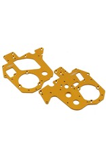 treal TLHTPROMOTOMX-158 Promoto MX Aluminum Chassis Plates (Gold) (2)