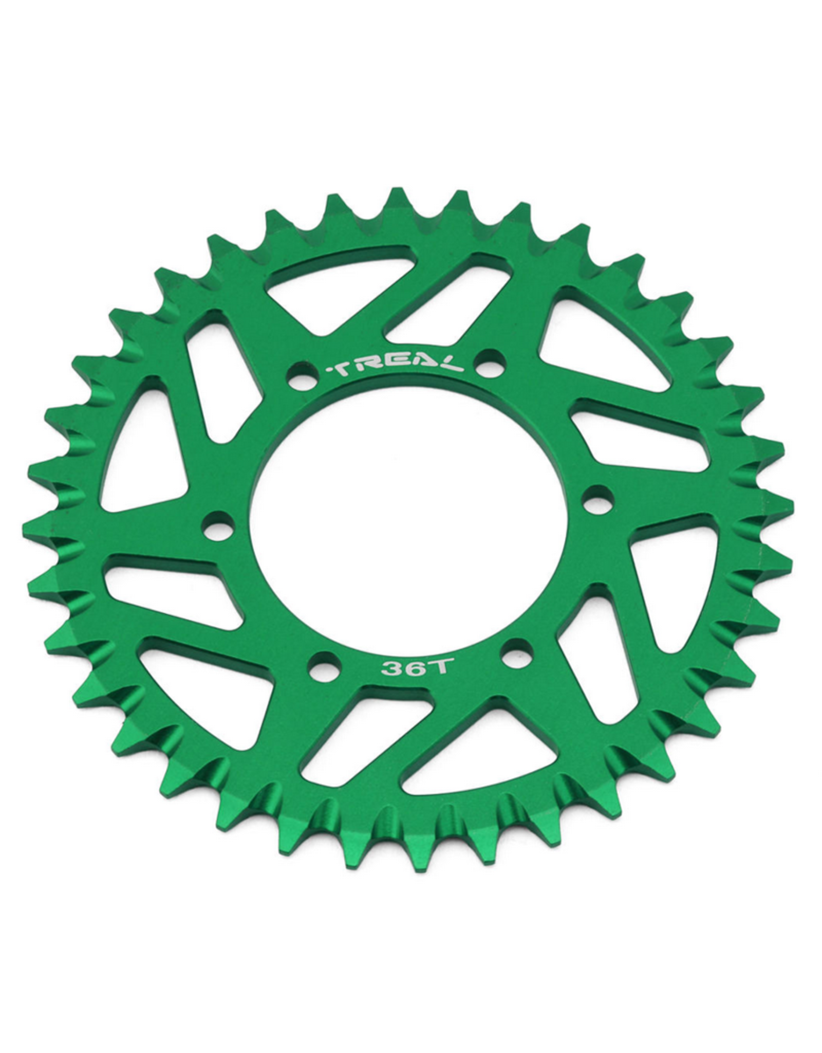 treal TLHTPROMOTOMX-126 CNC Aluminum Rear Sprocket (Green) (36T)