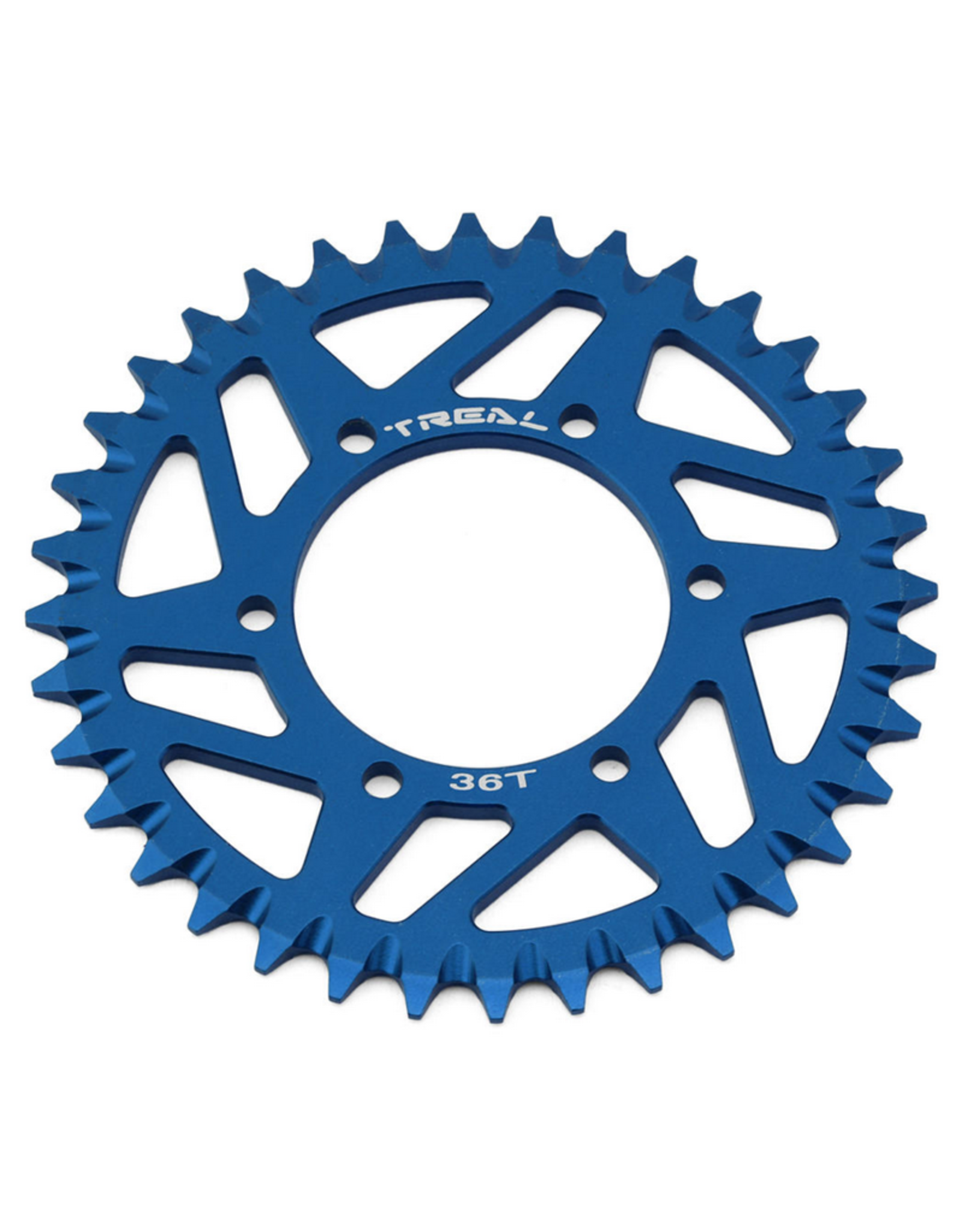 treal TLHTPROMOTOMX-125 CNC Aluminum Rear Sprocket (Blue) (36T)