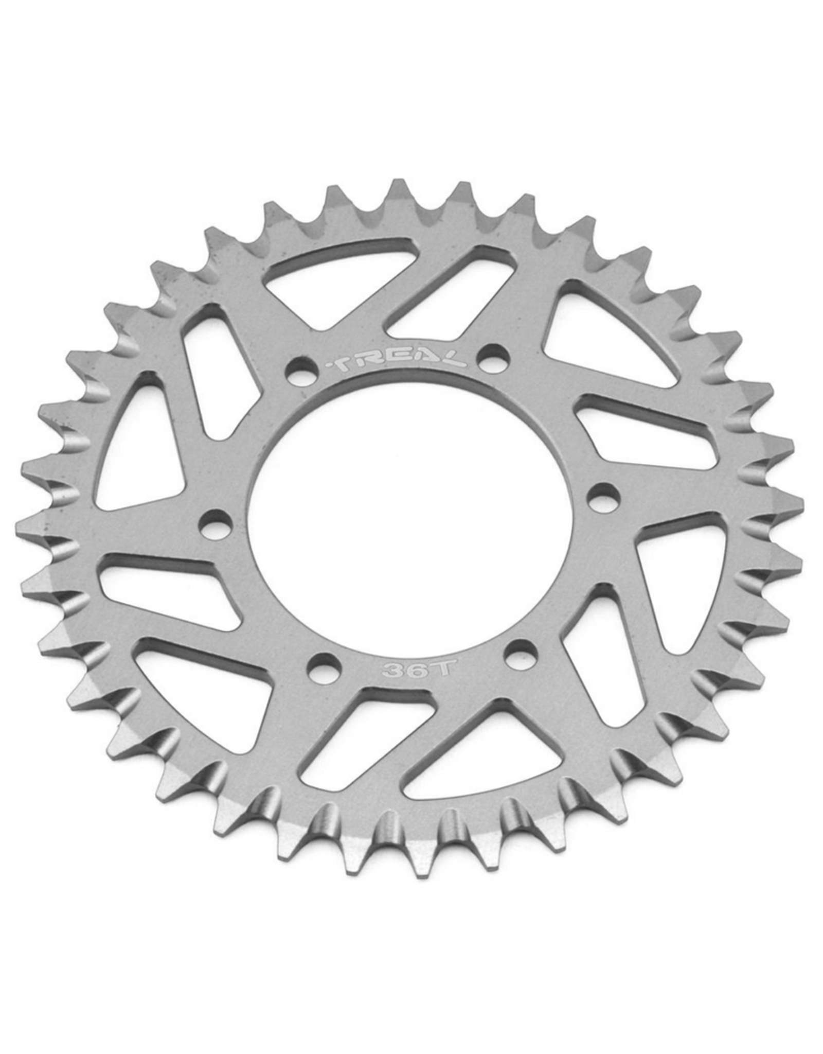 treal TLHTPROMOTOMX-130 CNC Aluminum Rear Sprocket (Silver) (36T)