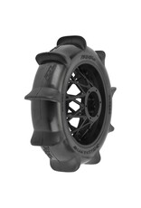Pro-Line Racing PRO1023810 Roost MX Sand/Snow Paddle Motorcycle Tire Mounted on Black Wheel