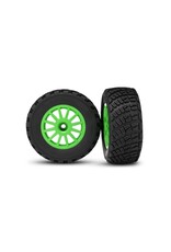 Traxxas TRA7473X Wheel,Grn&Gravel Pattern Tires (2),Assm:1/10 Rally