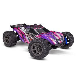 Traxxas TRA67164-4 Rustler 4X4 Brushless: 1/10 Scale 4WD Stadium Truck PINK