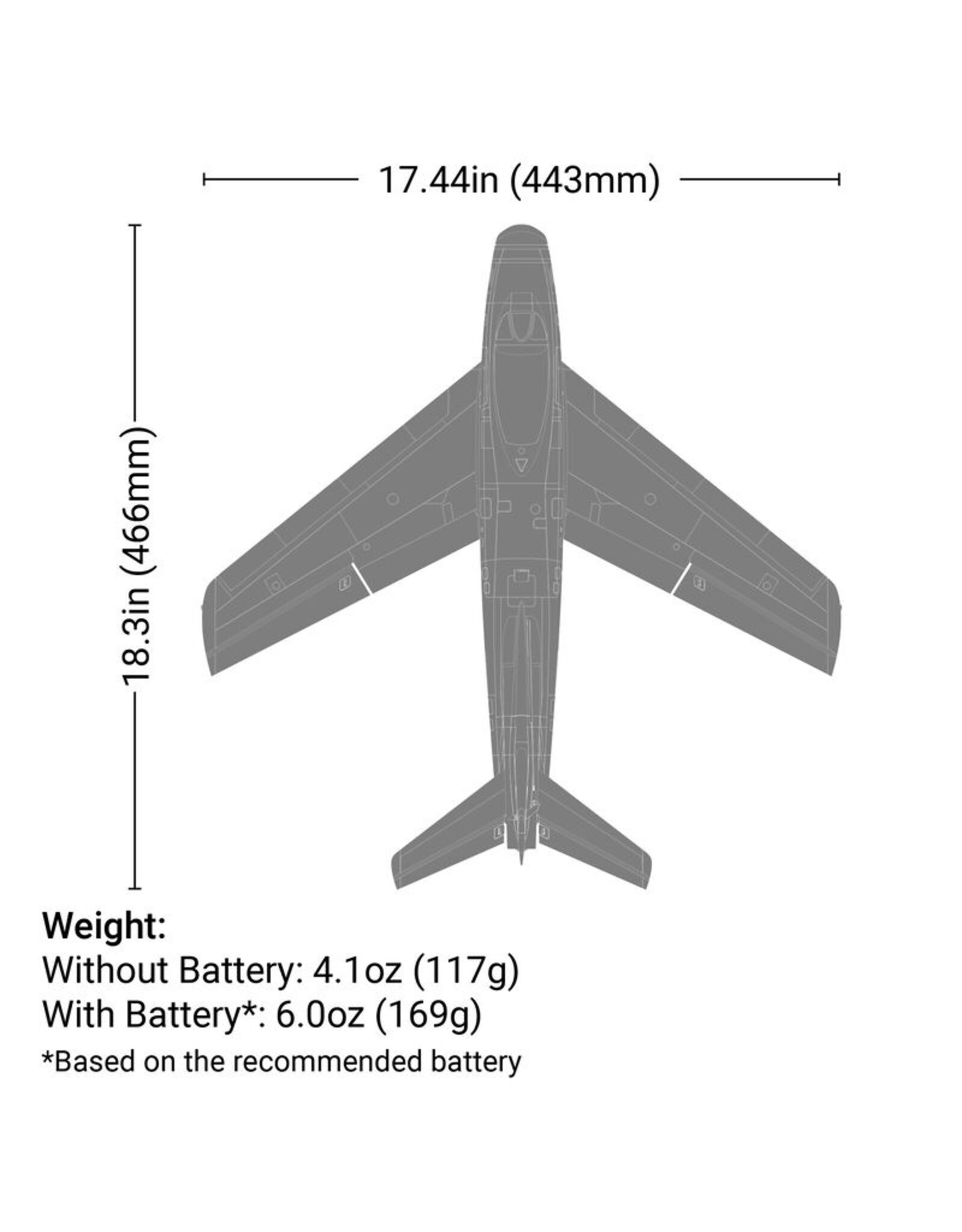 E-flite Aereo RC UMX F-86 Sabre 30mm EDF BNF - Modello Da Volo, Replica Jet, SAFE Select, Senza Batteria E Trasmettitore