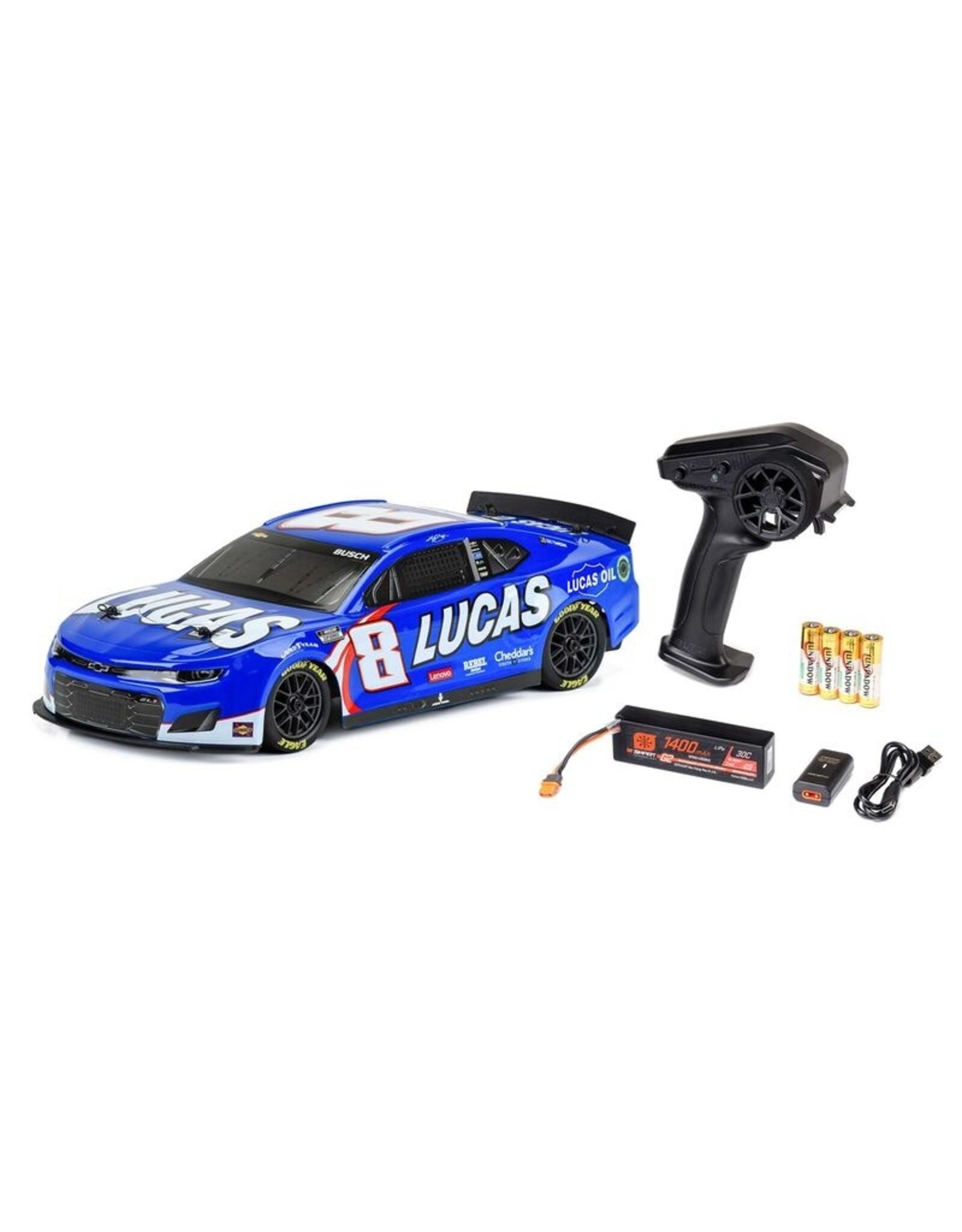 Losi LOS1122408 Kyle Busch #8 Lucas Oil 2024 Chevy Camaro: 1/12 AWD NASCAR RC Racecar