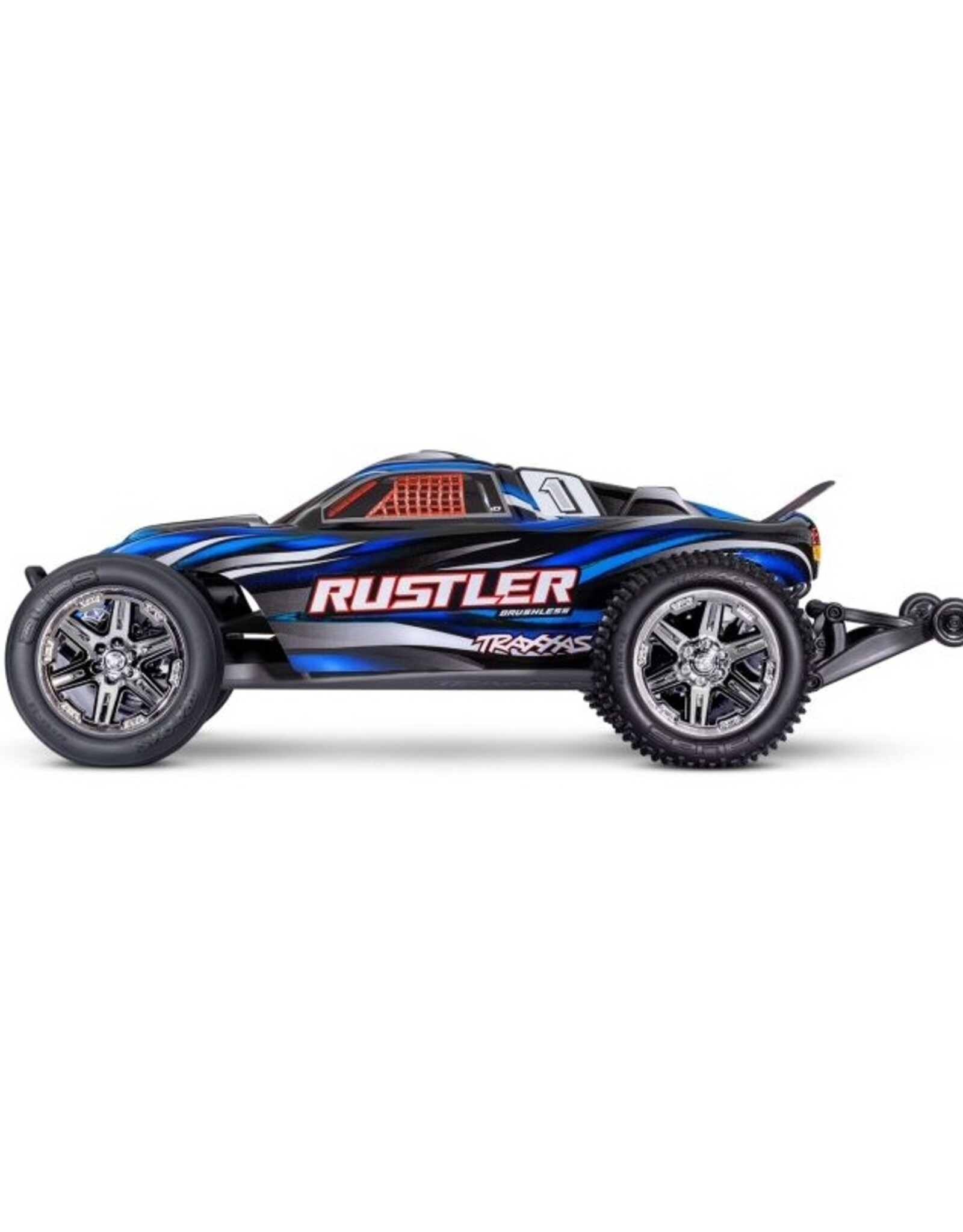 Traxxas TRA37354-4  Rustler 2WD BL-2s HD BLUE