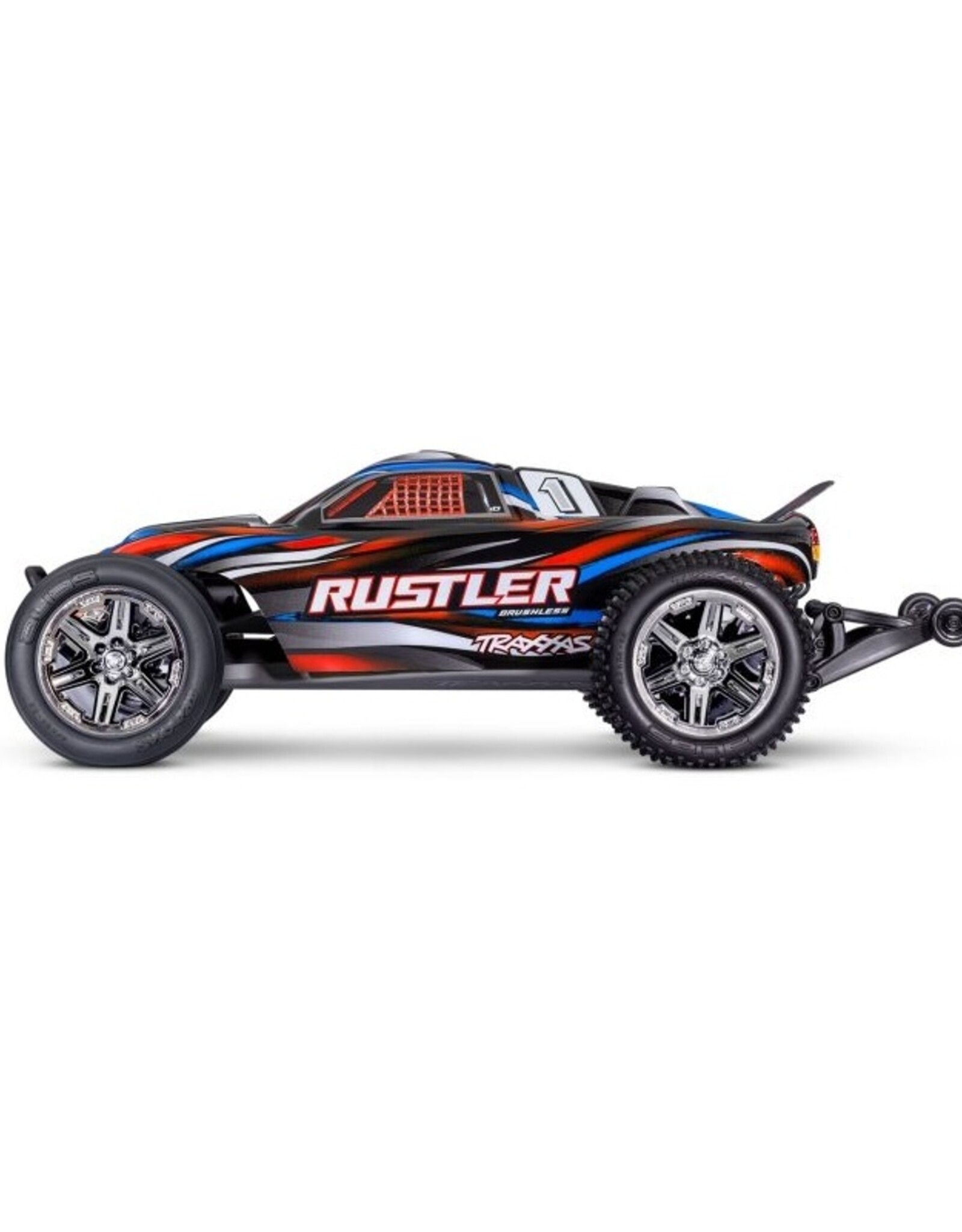 Traxxas TRA37354-4  Rustler 2WD BL-2s HD RED