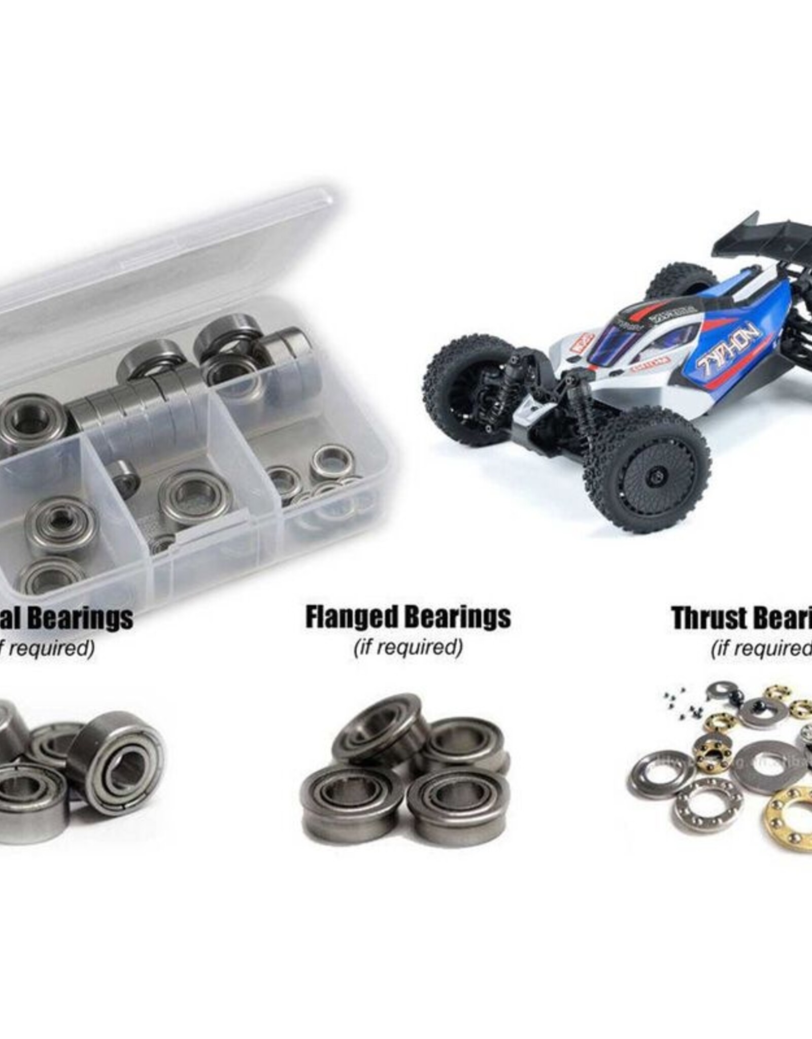 RCZARA056B Arrma Typhoon Grom Mega 4x4(#ARA2106) Metal Shielded Bearing Kit