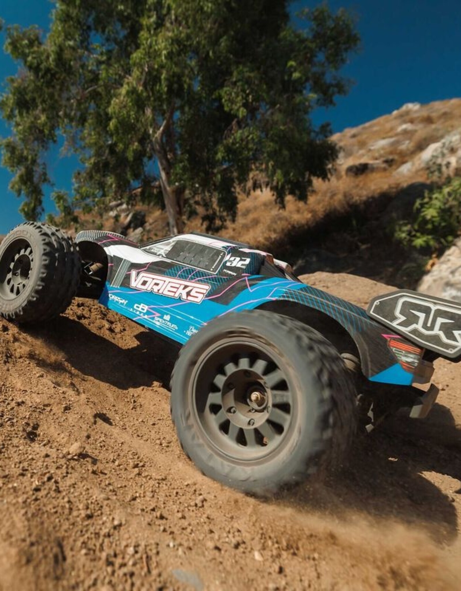 Arrma ARA3205T1 1/10 VORTEKS MEGA 550 2WD Stadium Truck RTR, Blue