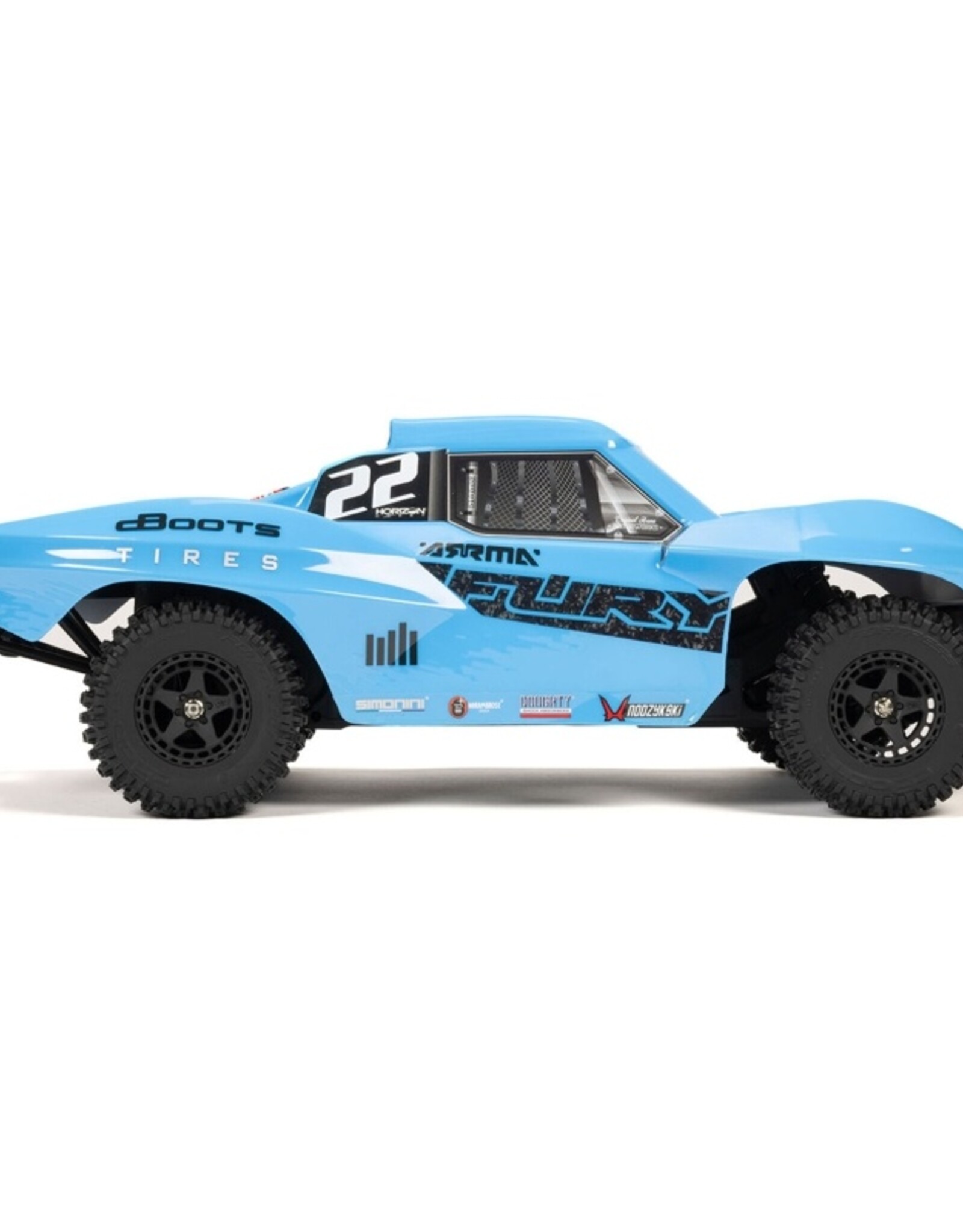 Arrma ARA3221ST2 1/10 FURY MEGA 550 2WD Short Course Truck RTR Batt/charger, Blue