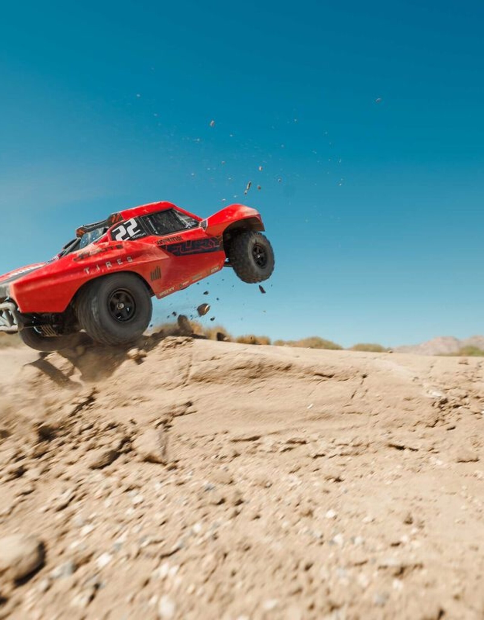 Arrma ARA3221ST1  1/10 FURY MEGA 550 2WD Short Course Truck RTR Batt/Charger, Red