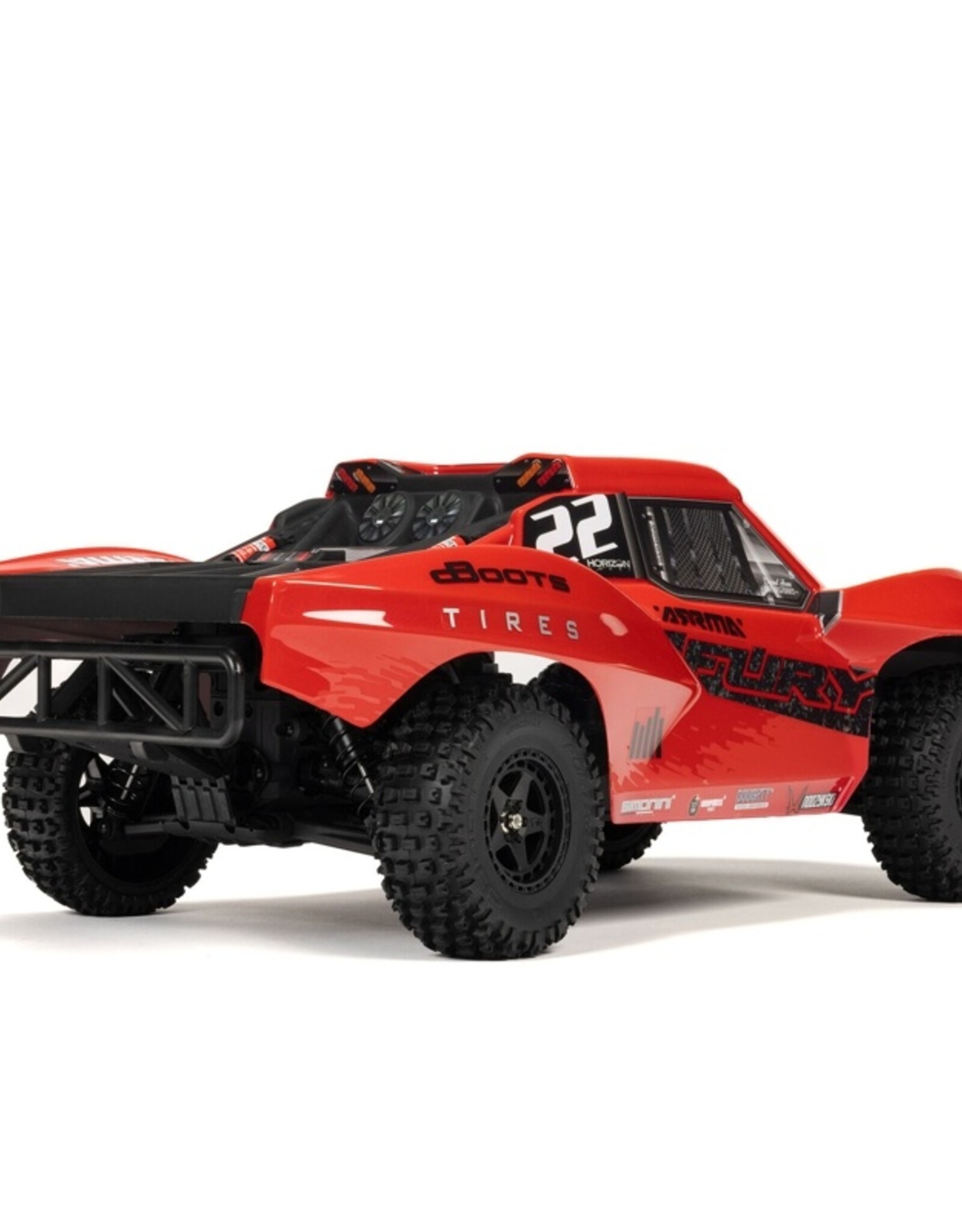 Arrma ARA3221ST1  1/10 FURY MEGA 550 2WD Short Course Truck RTR Batt/Charger, Red