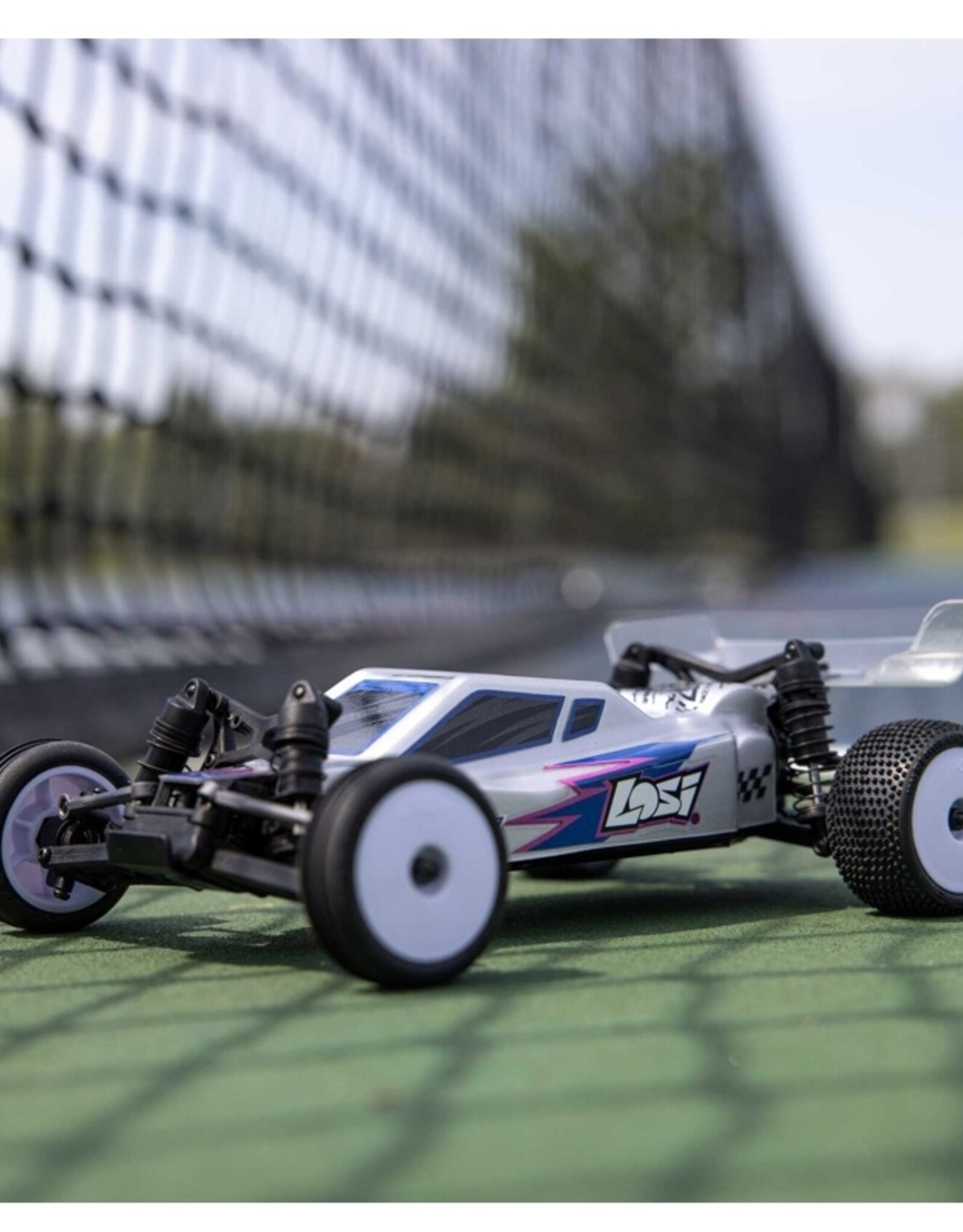 Losi LOS00007T2 Micro-B 2WD Buggy, Silver RTR