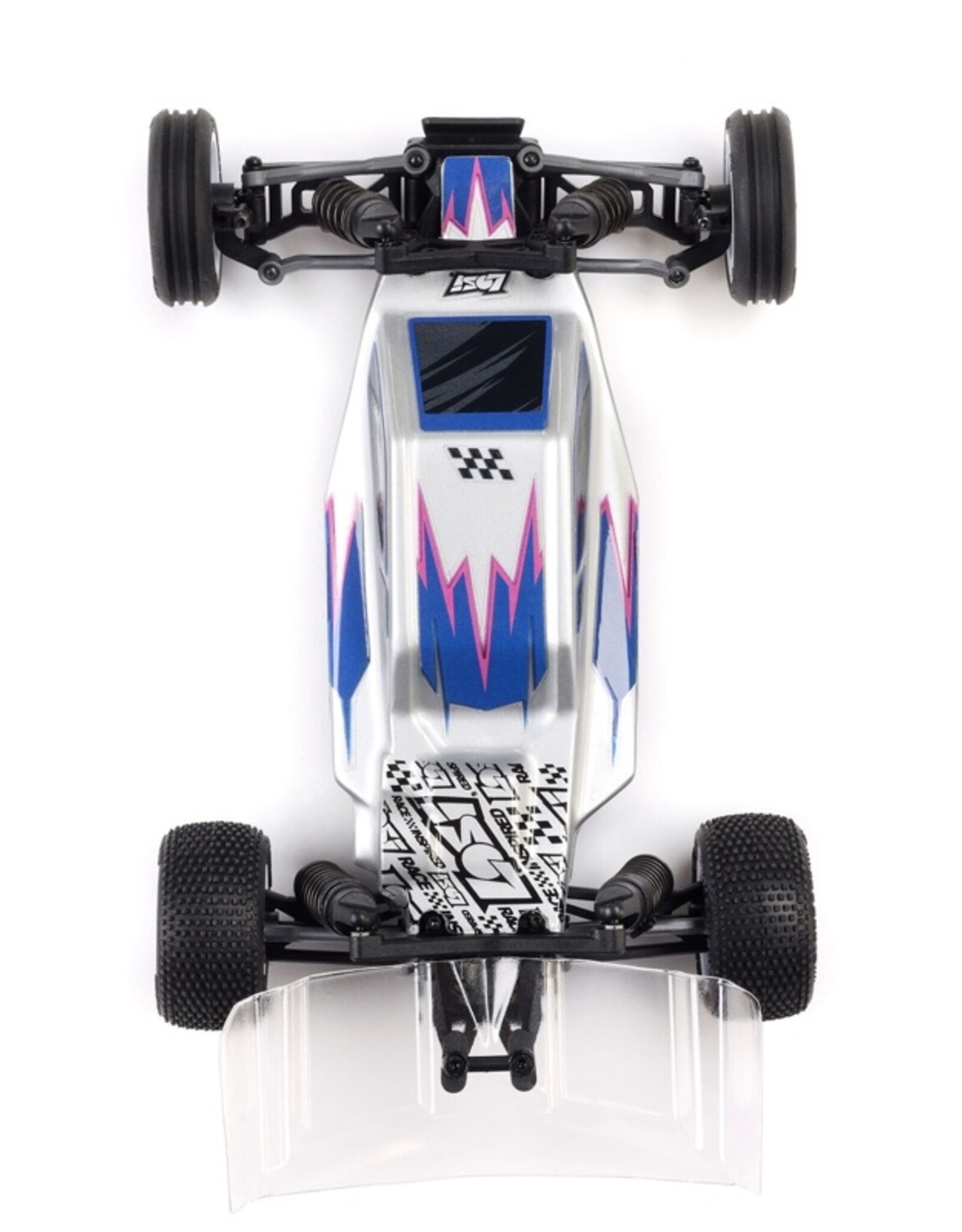Losi LOS00007T2 Micro-B 2WD Buggy, Silver RTR