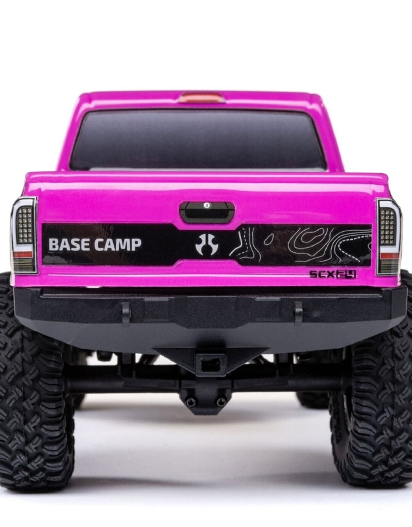 Axial AXI-1219T3 1/24 SCX24 Base Camp 4WD Rock Crawler Brushed RTR with Battery & Charger, pink