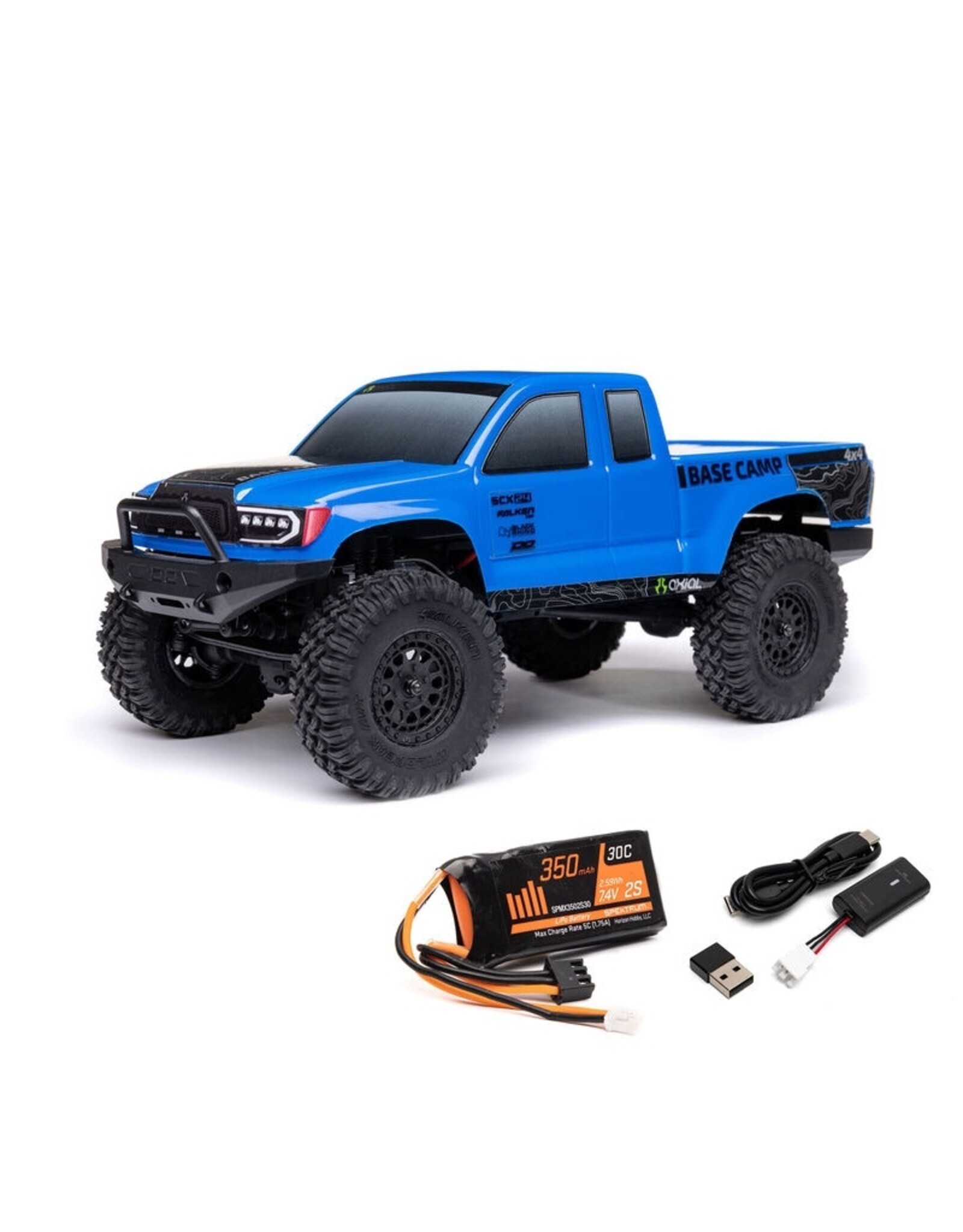 Axial AXI-1219T2 1/24 SCX24 Base Camp 4WD Rock Crawler  RTR , blue