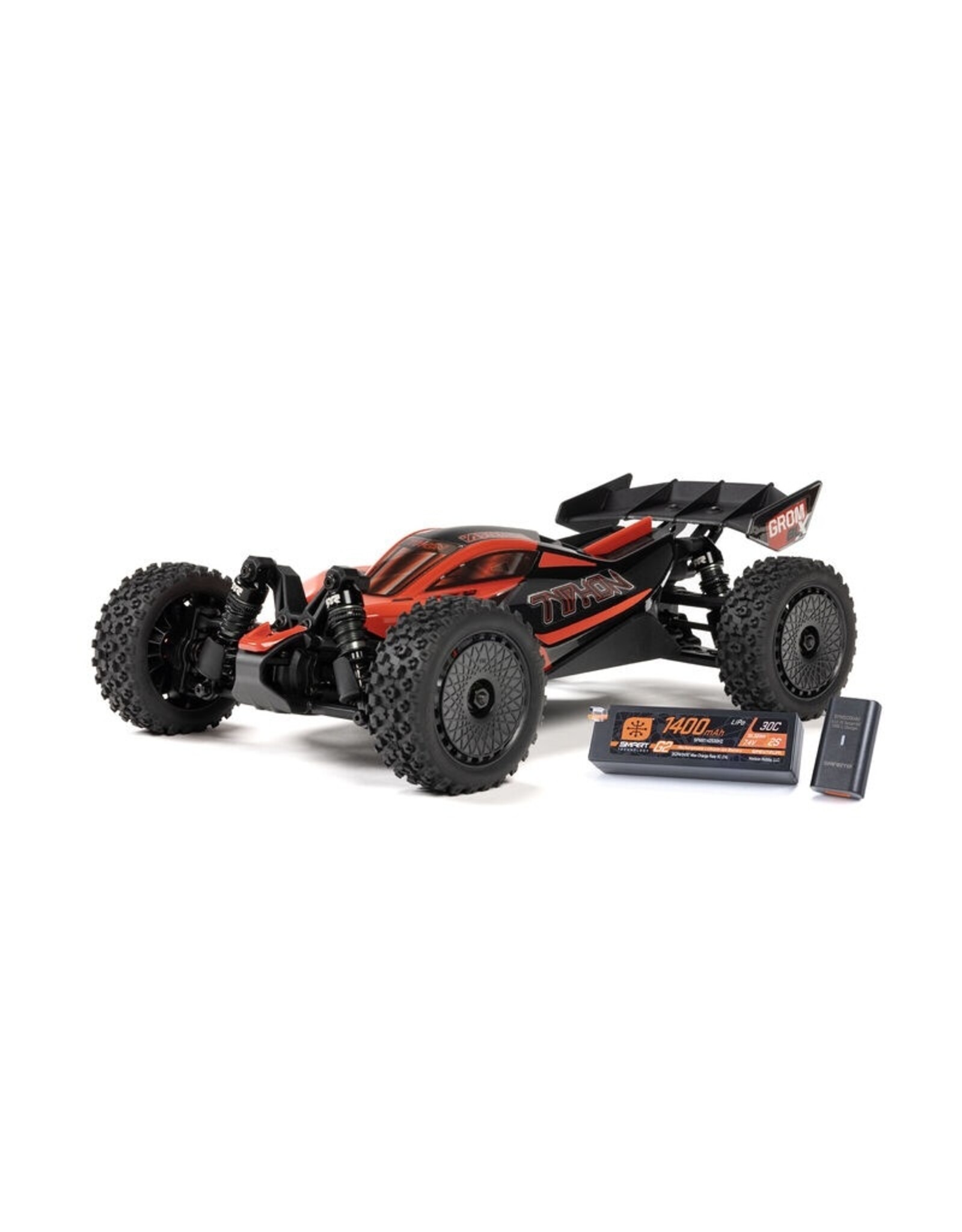 Arrma ARA2306ST1 TYPHON GROM 223S BLX Brushless 4X4 Small Scale Buggy RTR with Battery & Charger, Red