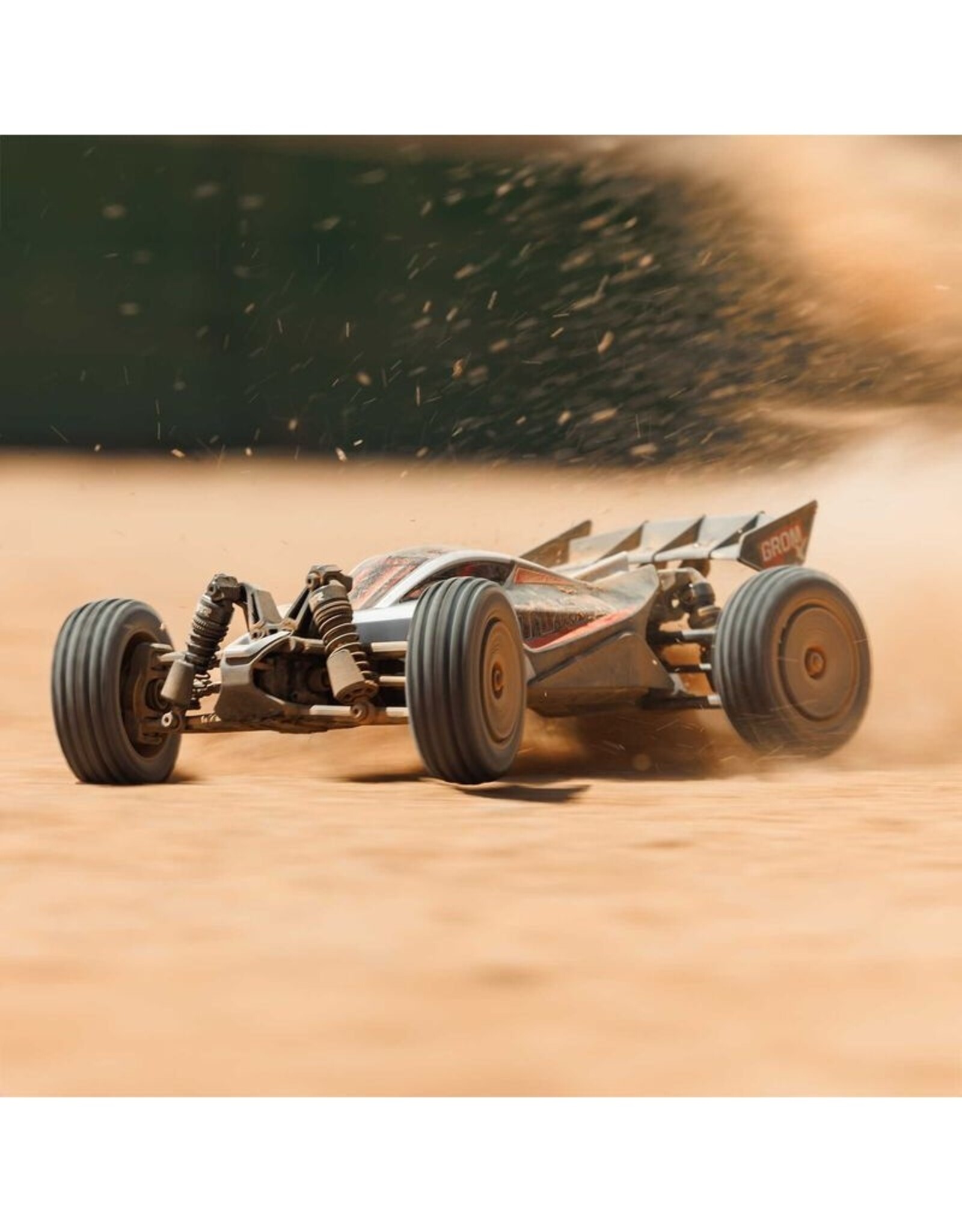Arrma ARA2306T1 TYPHON GROM 223S BLX Brushless 4X4 Small Scale Buggy RTR, Silver