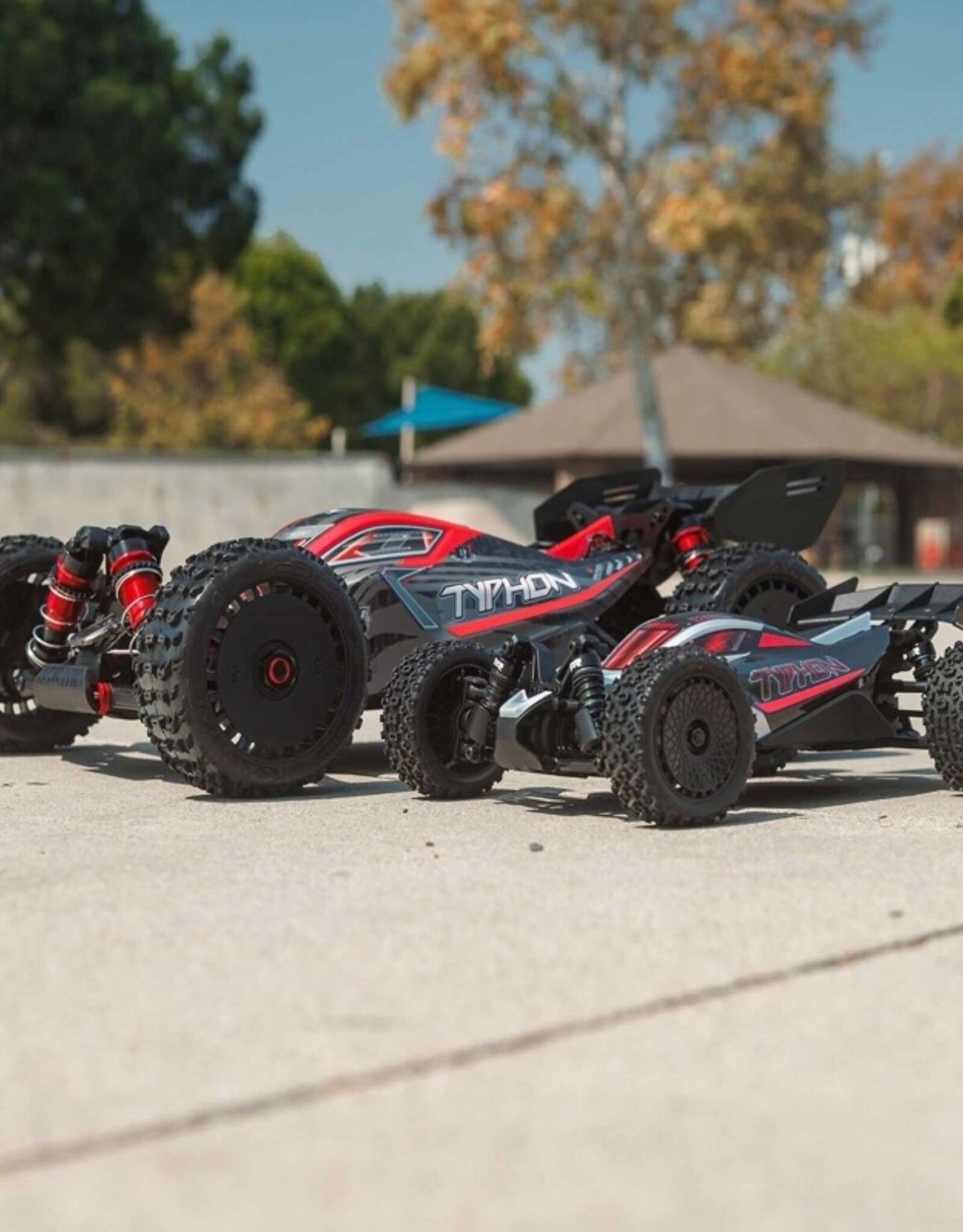 Arrma ARA2306T1 TYPHON GROM 223S BLX Brushless 4X4 Small Scale Buggy RTR, Silver