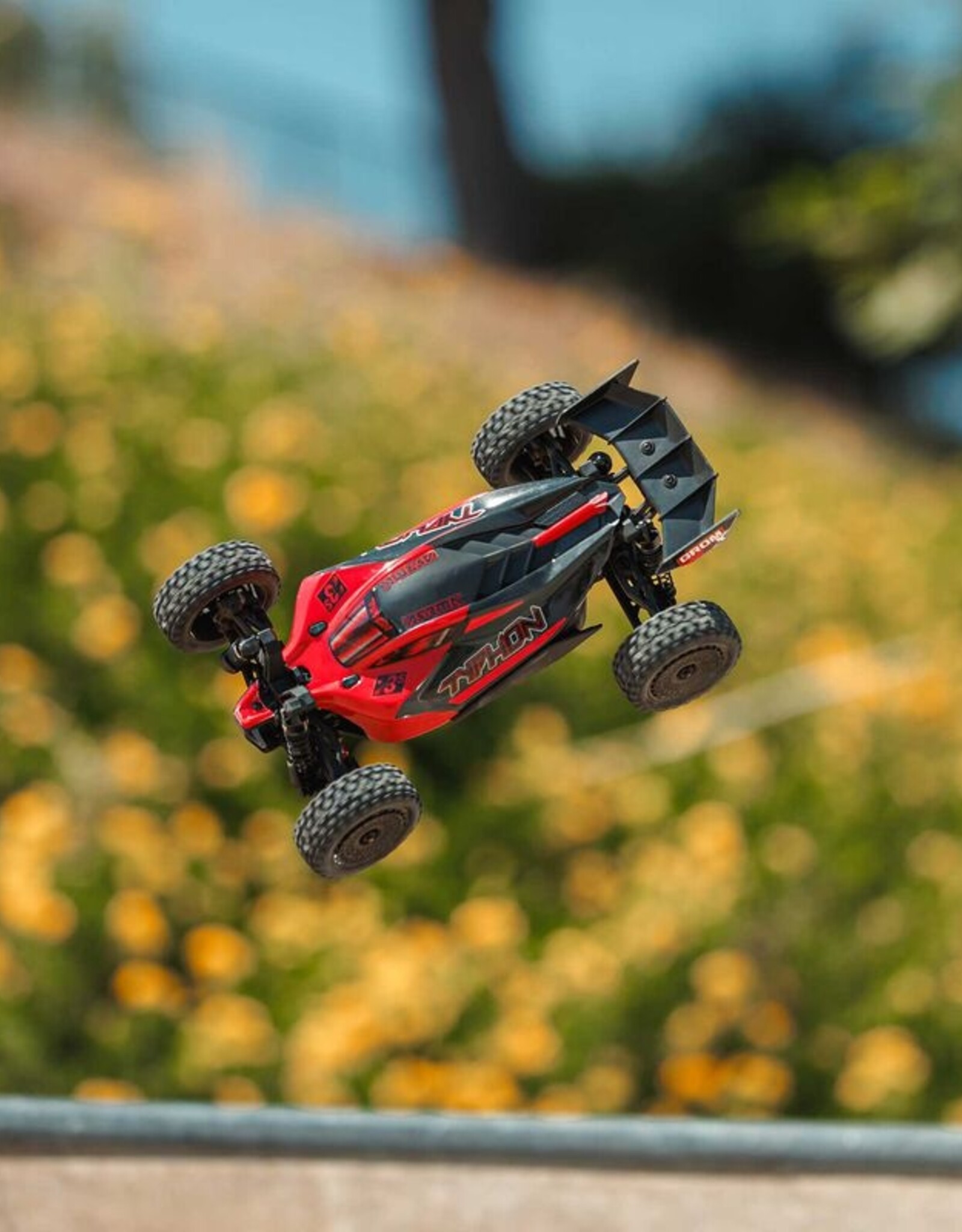 Arrma ARA2306ST1 TYPHON GROM 223S BLX Brushless 4X4 Small Scale Buggy RTR with Battery & Charger, Red