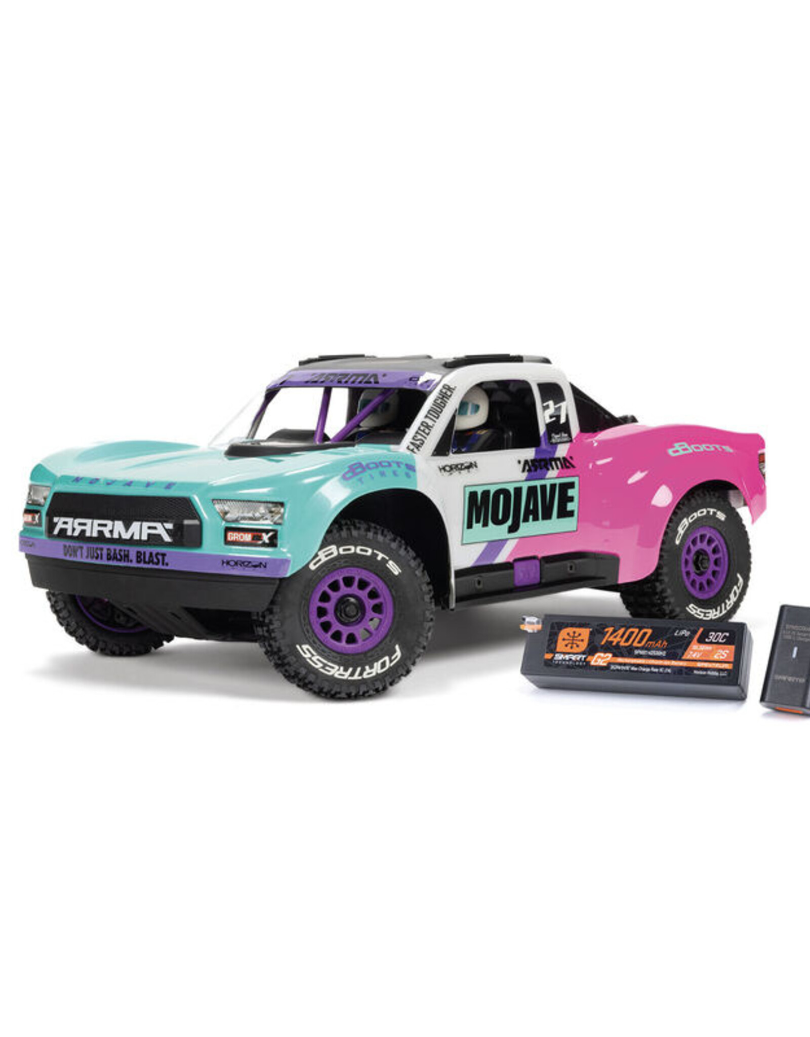 Arrma ARA2304ST1 MOJAVE GROM 223S BLX Brushless 4X4 RTR with Battery & Charger, Teal