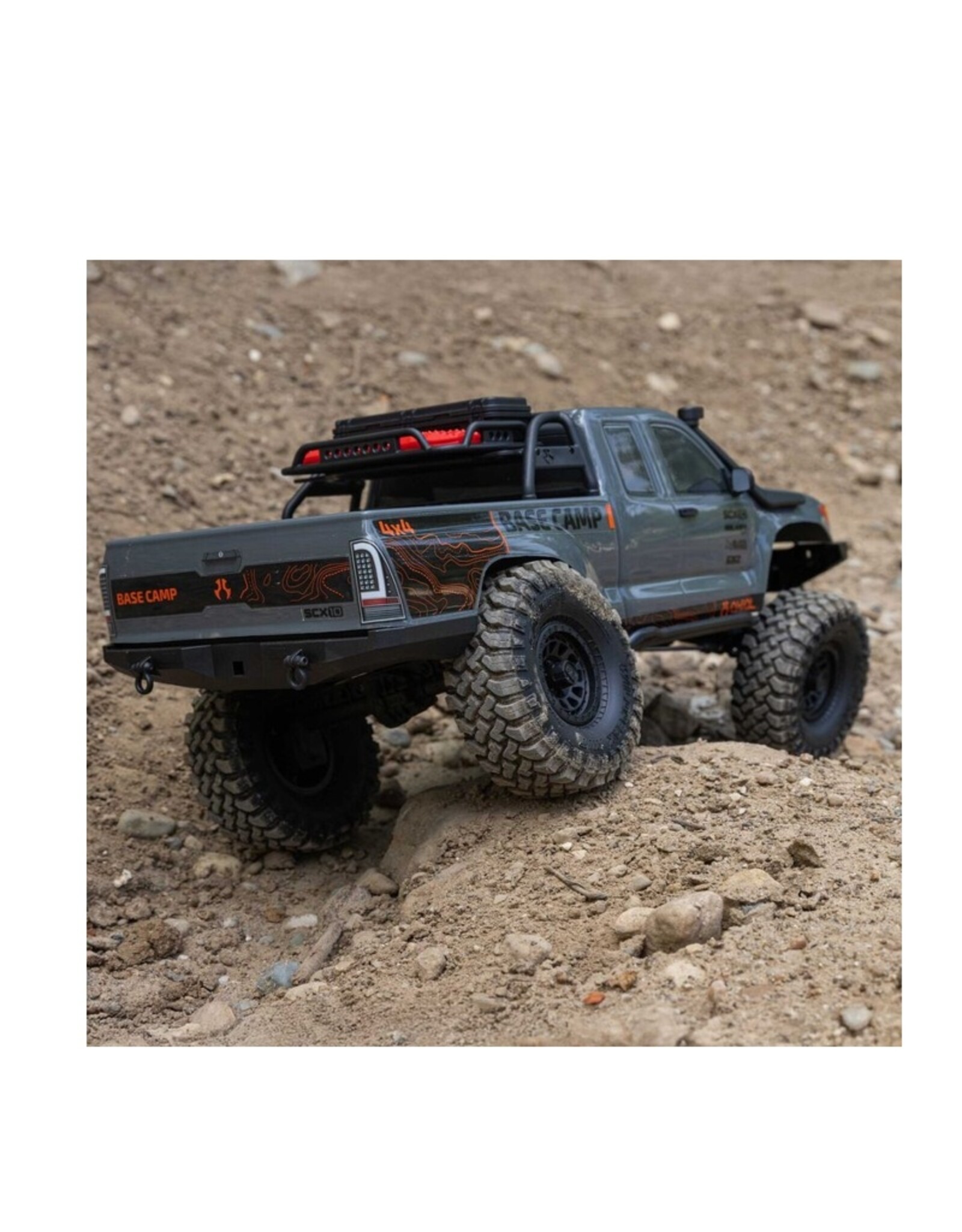 Axial AXI-1375T2 1/10 SCX10 III Base Camp 4X4 Rock Crawler Brushed RTR, Gray