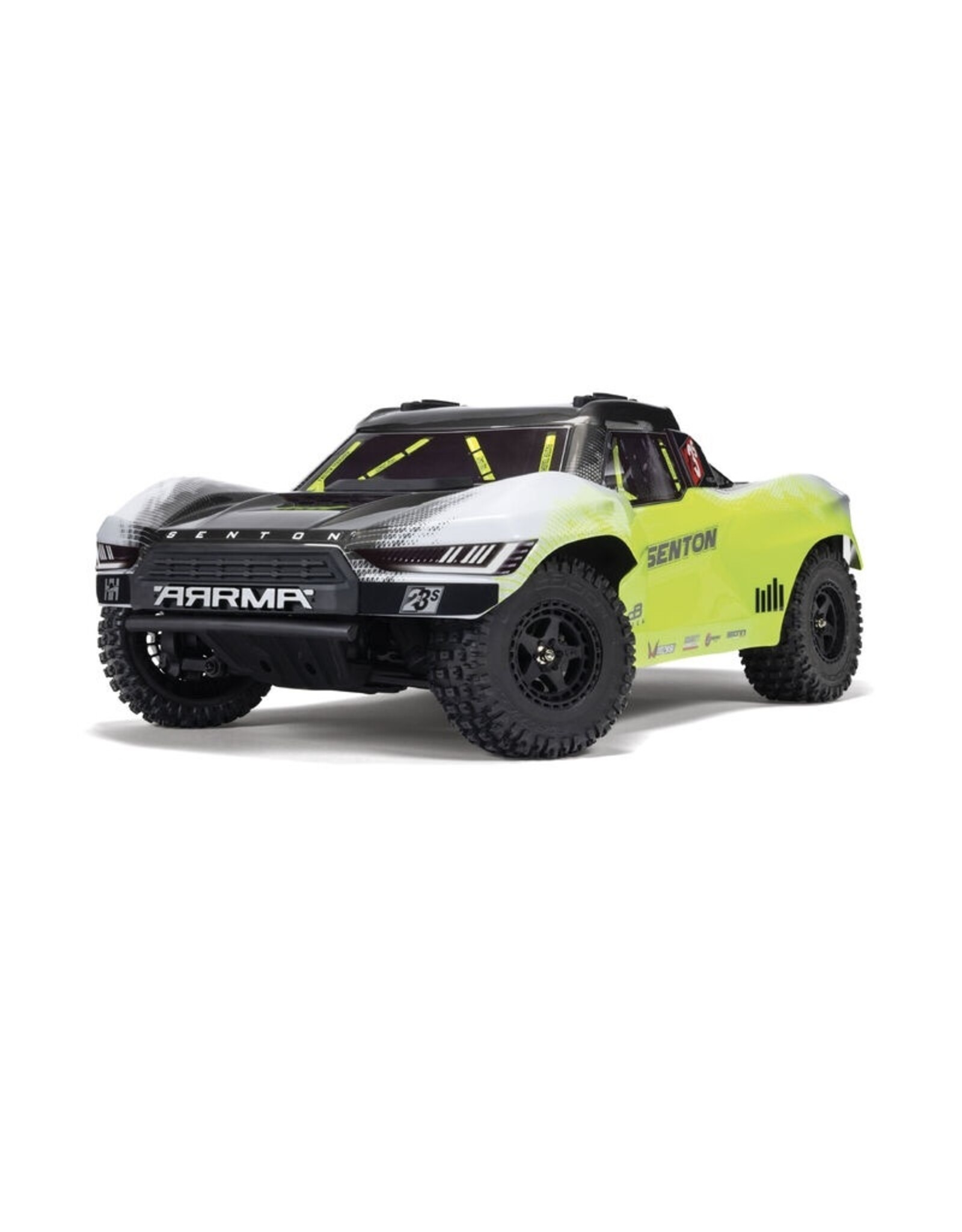 Arrma ARA4303V4T1 1/10 SENTON 223S BLX Brushless 4X4 Short Course Truck RTR with DSC, Yellow