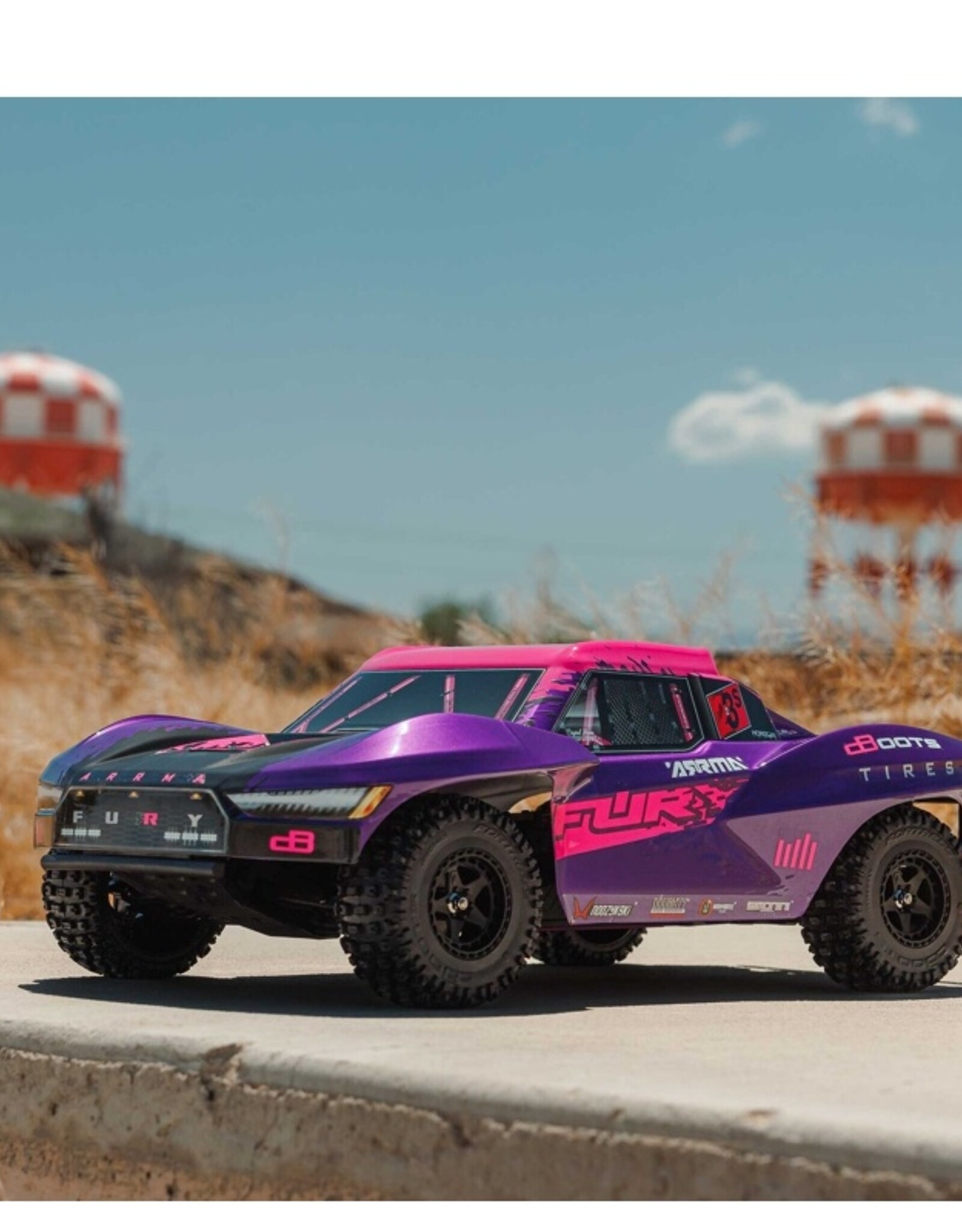 Arrma ARA3521T3 1/10 FURY 223S BLX Brushless 2WD Short Course Truck RTR with DSC, Purple