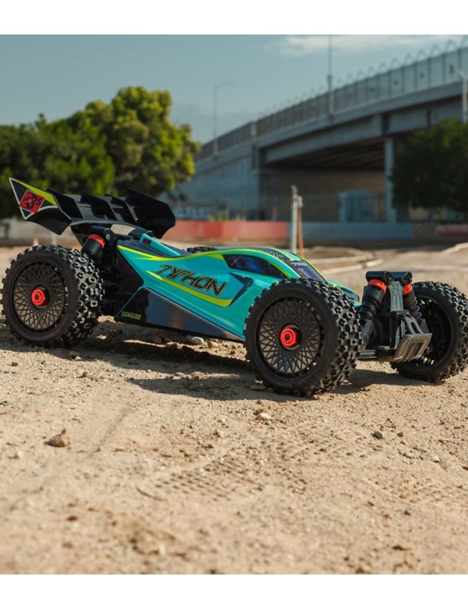 Arrma ARA4306V4T1 1/8 TYPHON 223S BLX Brushless 4X4 Buggy RTR with DSC, Green