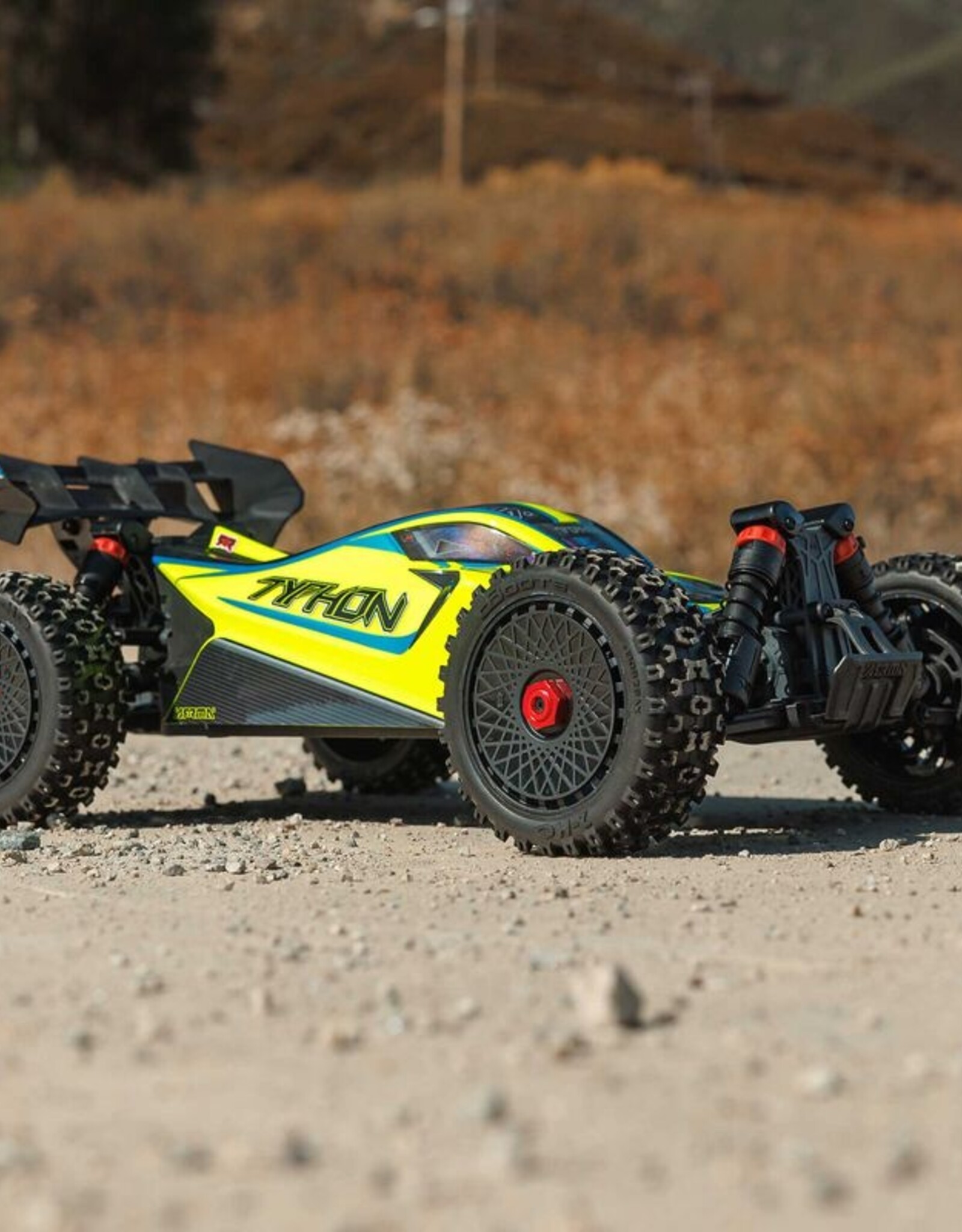 Arrma ARA4306V4T2 1/8 TYPHON 223S BLX Brushless 4X4 Buggy RTR with DSC, Yellow