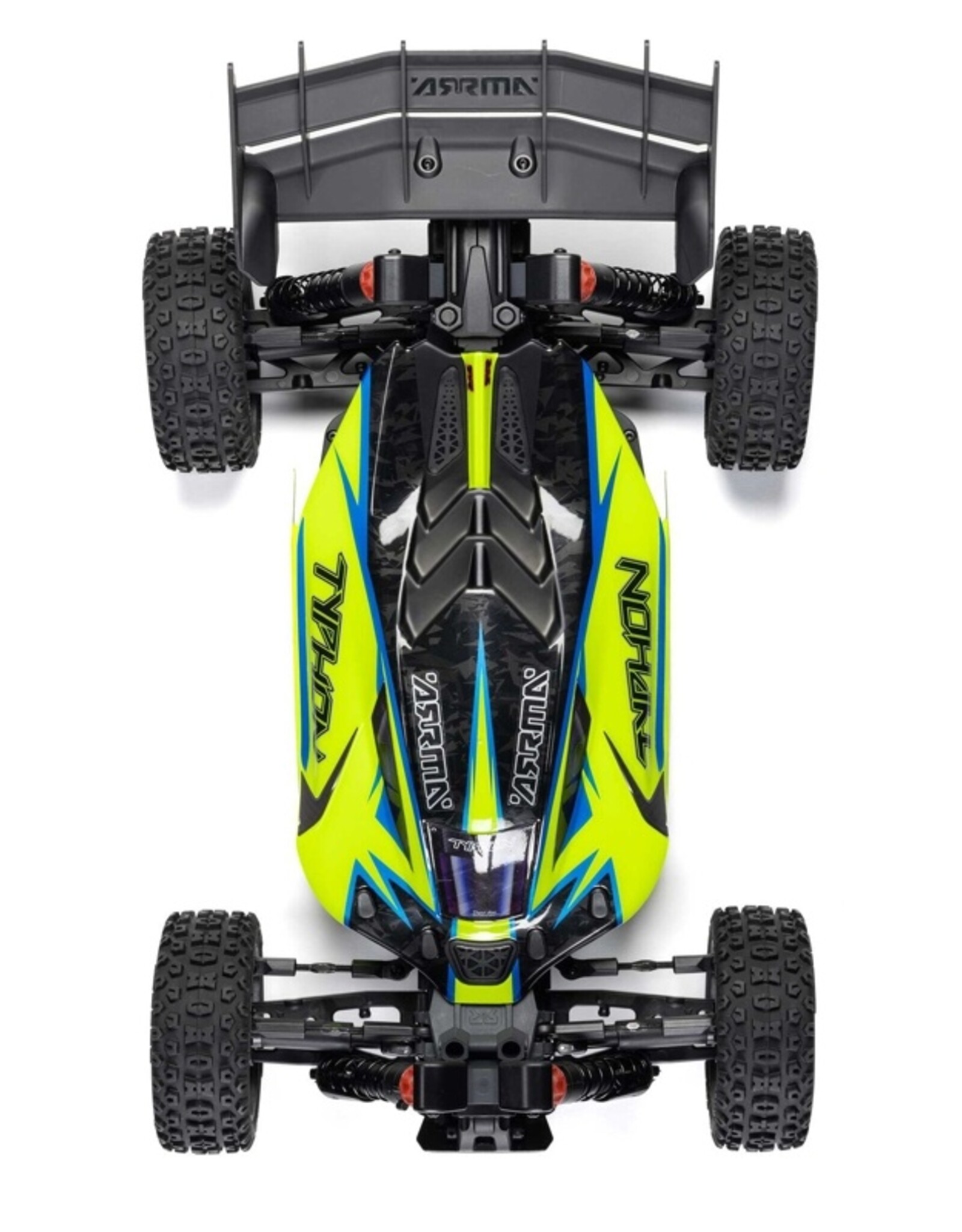 Arrma ARA4306V4T2 1/8 TYPHON 223S BLX Brushless 4X4 Buggy RTR with DSC, Yellow