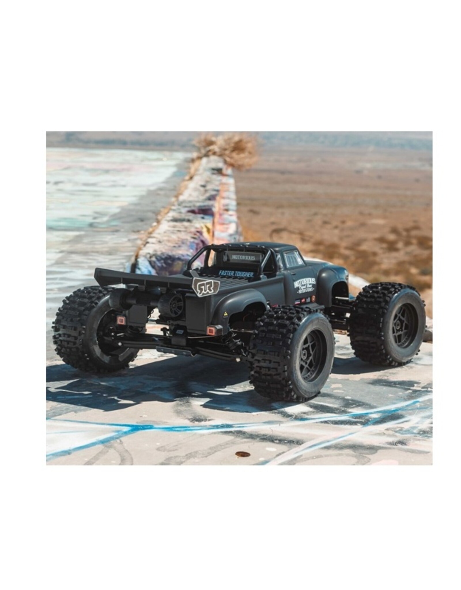 Arrma ARA8611V6T1 1/8 NOTORIOUS 6S V6 4X4 BLX Brushless Stunt Truck RTR, Black