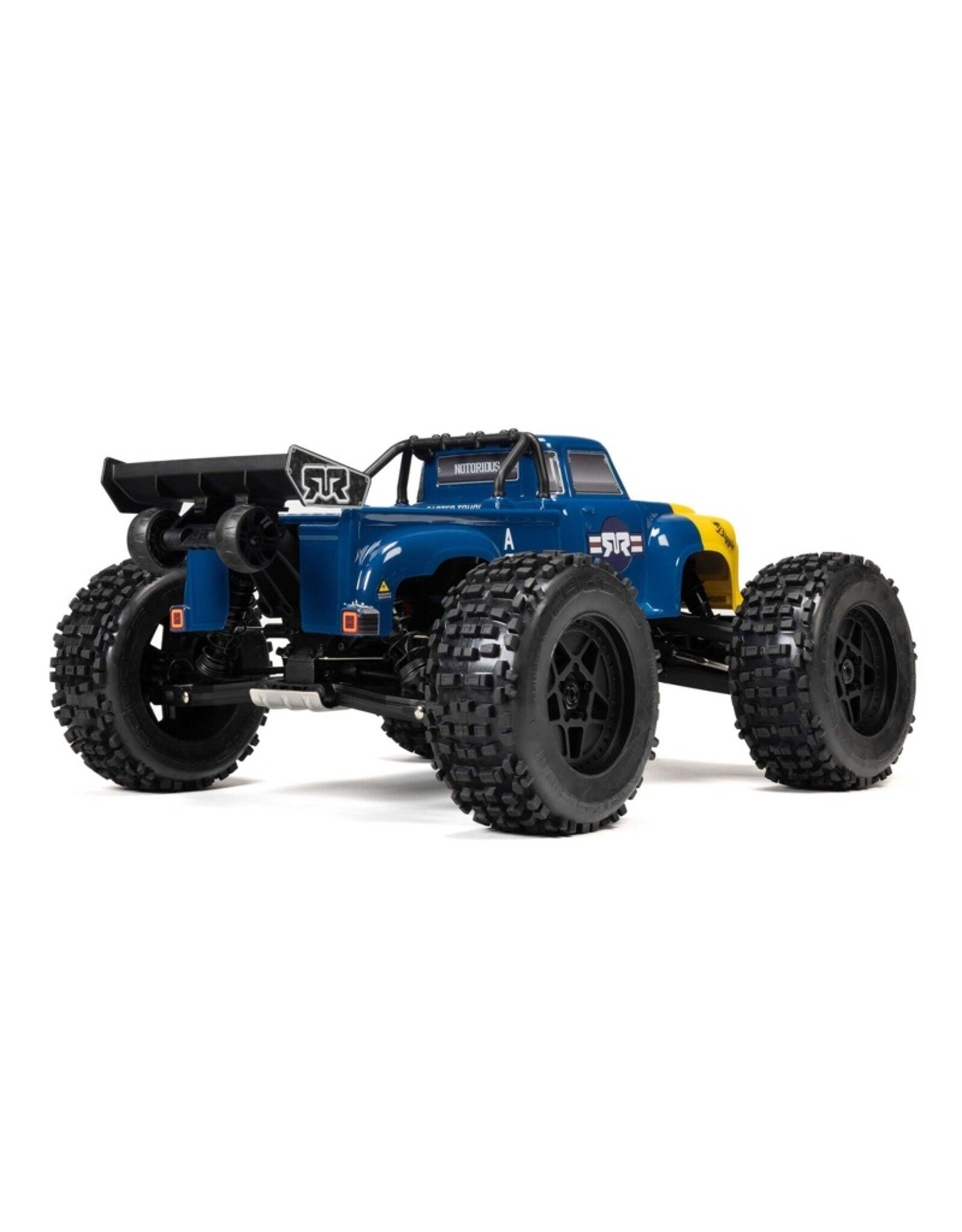 Arrma ARA8611V6T2 1/8 NOTORIOUS 6S V6 4X4 BLX Brushless Stunt Truck RTR, Blue