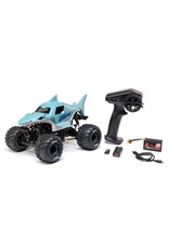 Losi LOS01026T3 1/18 Mini LMT Megalodon 2S 4X4 RTR Brushed Monster Truck, Blue