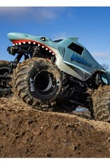 Losi LOS01026T3 1/18 Mini LMT Megalodon 2S 4X4 RTR Brushed Monster Truck, Blue