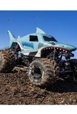 Losi LOS01026T3 1/18 Mini LMT Megalodon 2S 4X4 RTR Brushed Monster Truck, Blue