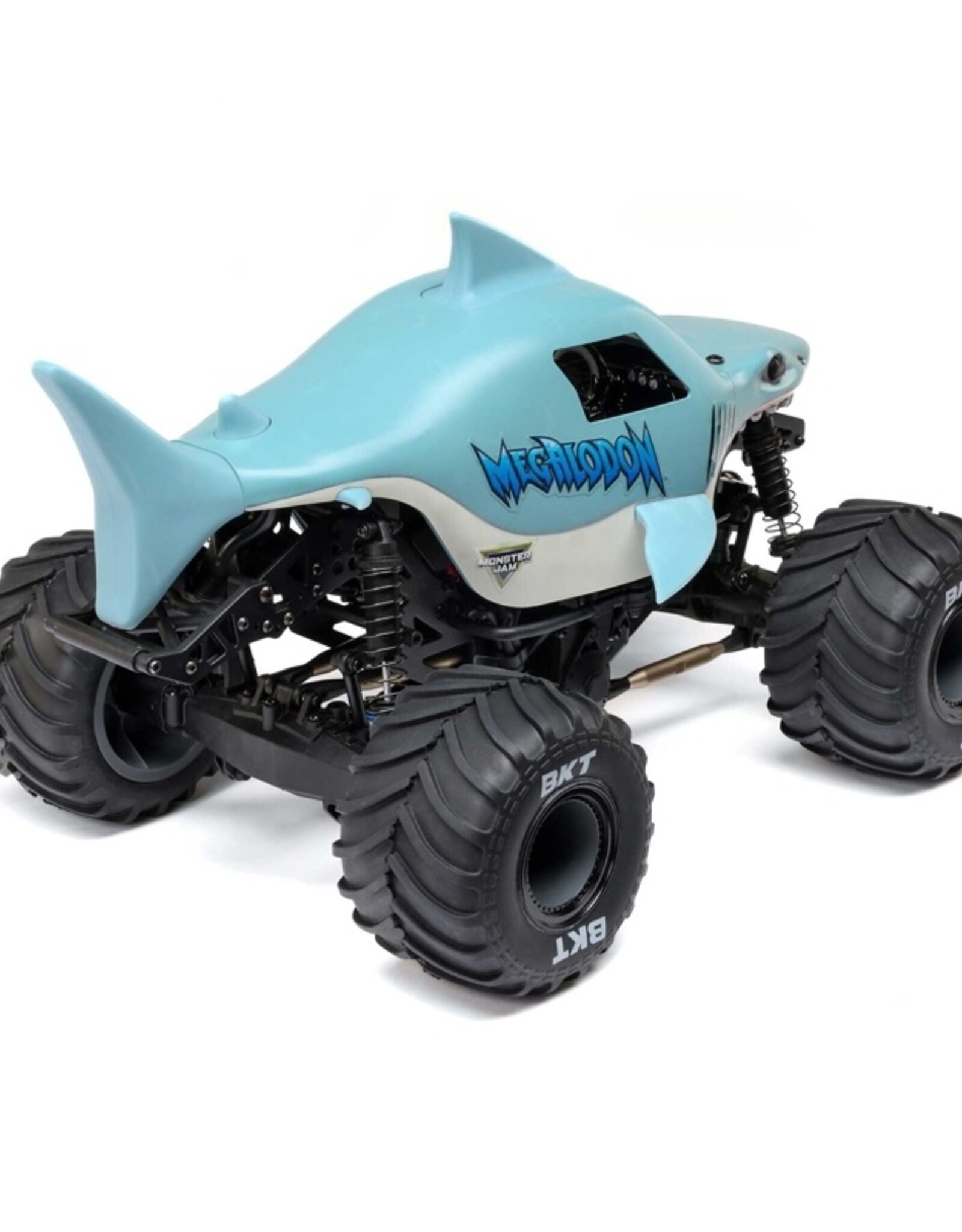 Losi LOS01026T3 1/18 Mini LMT Megalodon 2S 4X4 RTR Brushed Monster Truck, Blue