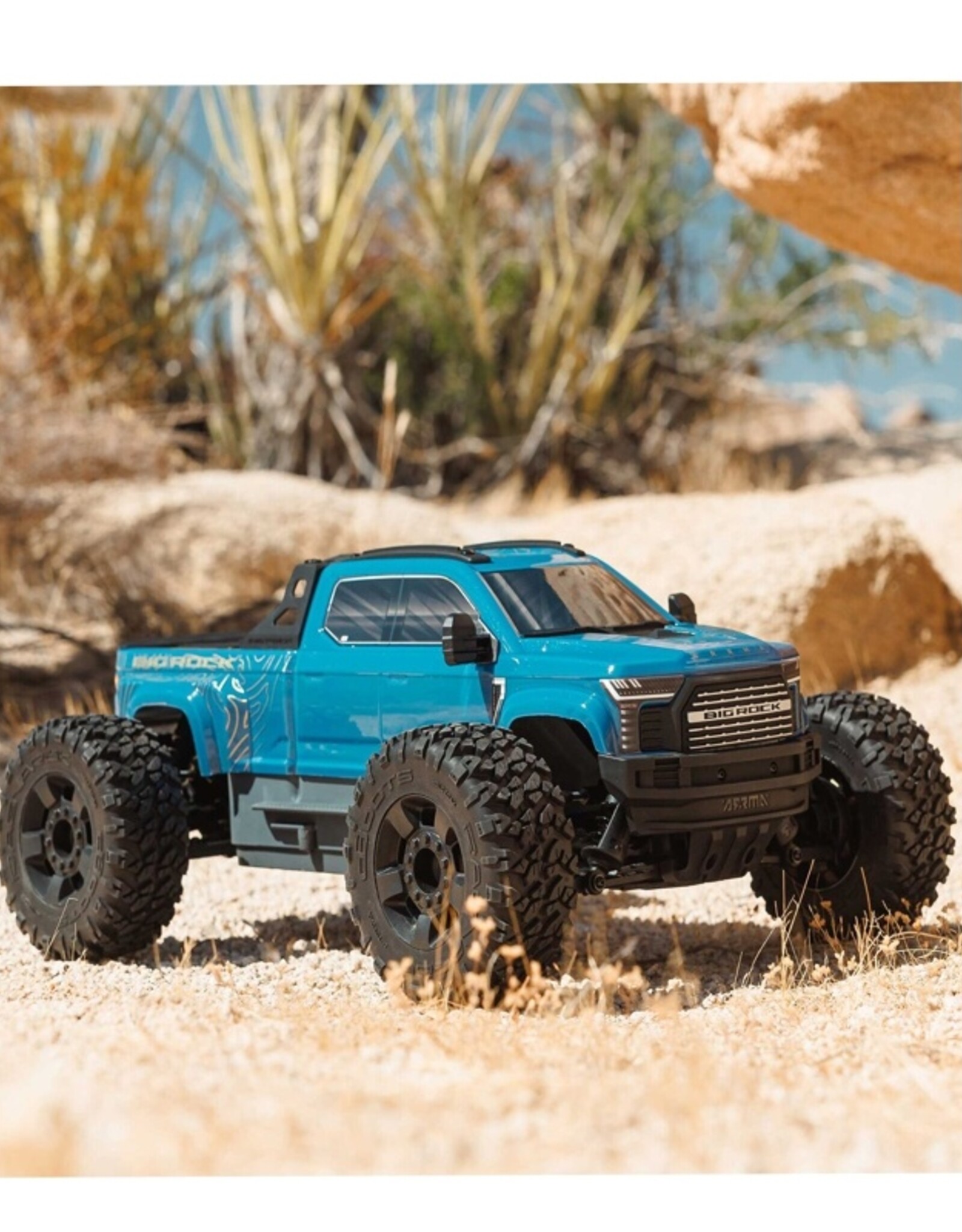 Arrma ARA4312V4T3 1/10 BIG ROCK 223S DSC 4X4 RTR Brushless Monster Truck, Blue