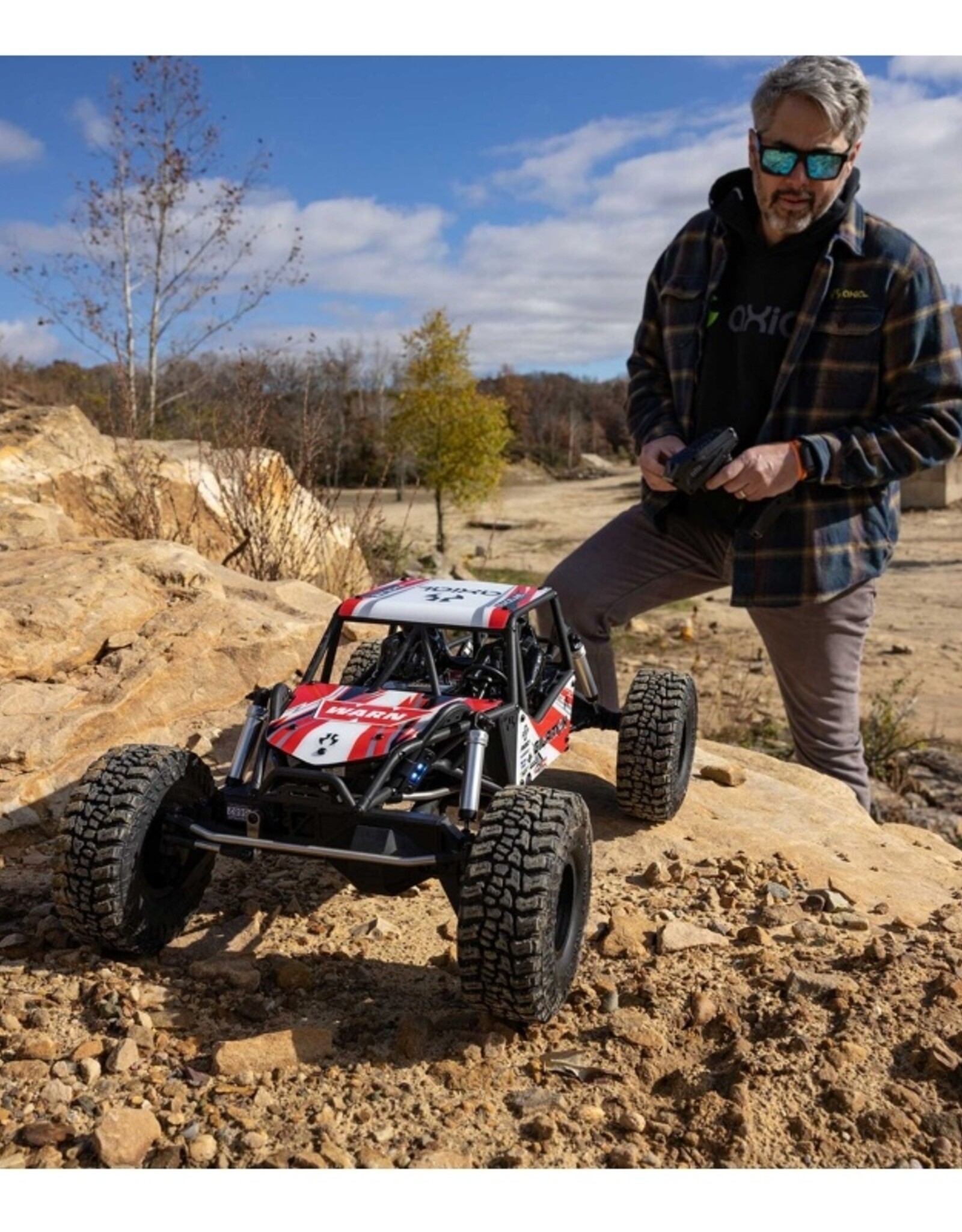 Axial AXI-1207T2 1/8 AXP8 Gilamon 2.2 4X4 RTR Brushed Trail Buggy, Red