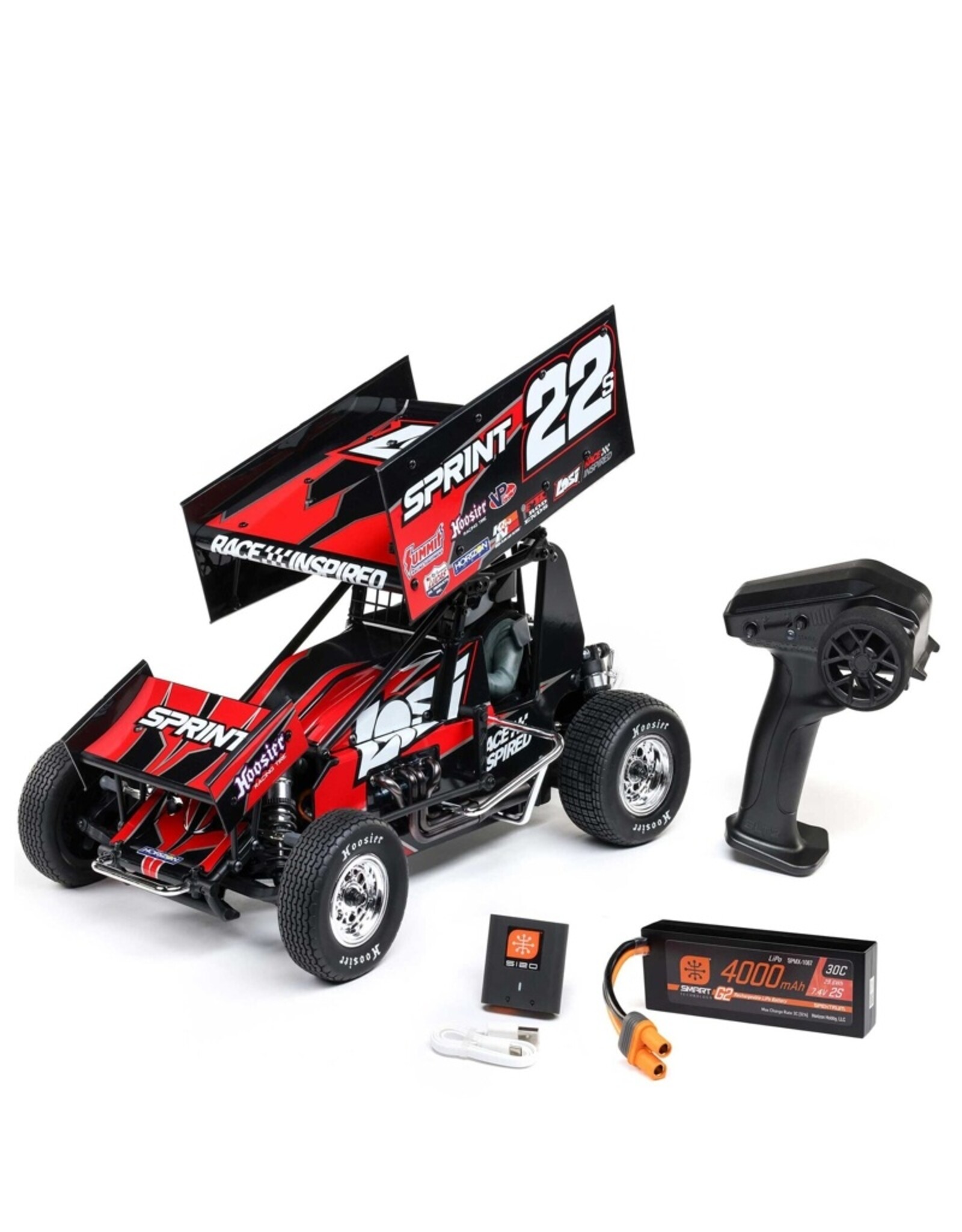 Losi LOS-2359 1/10 22S Sprint 2WD Brushless RTR (Battery & Charger Included), Red