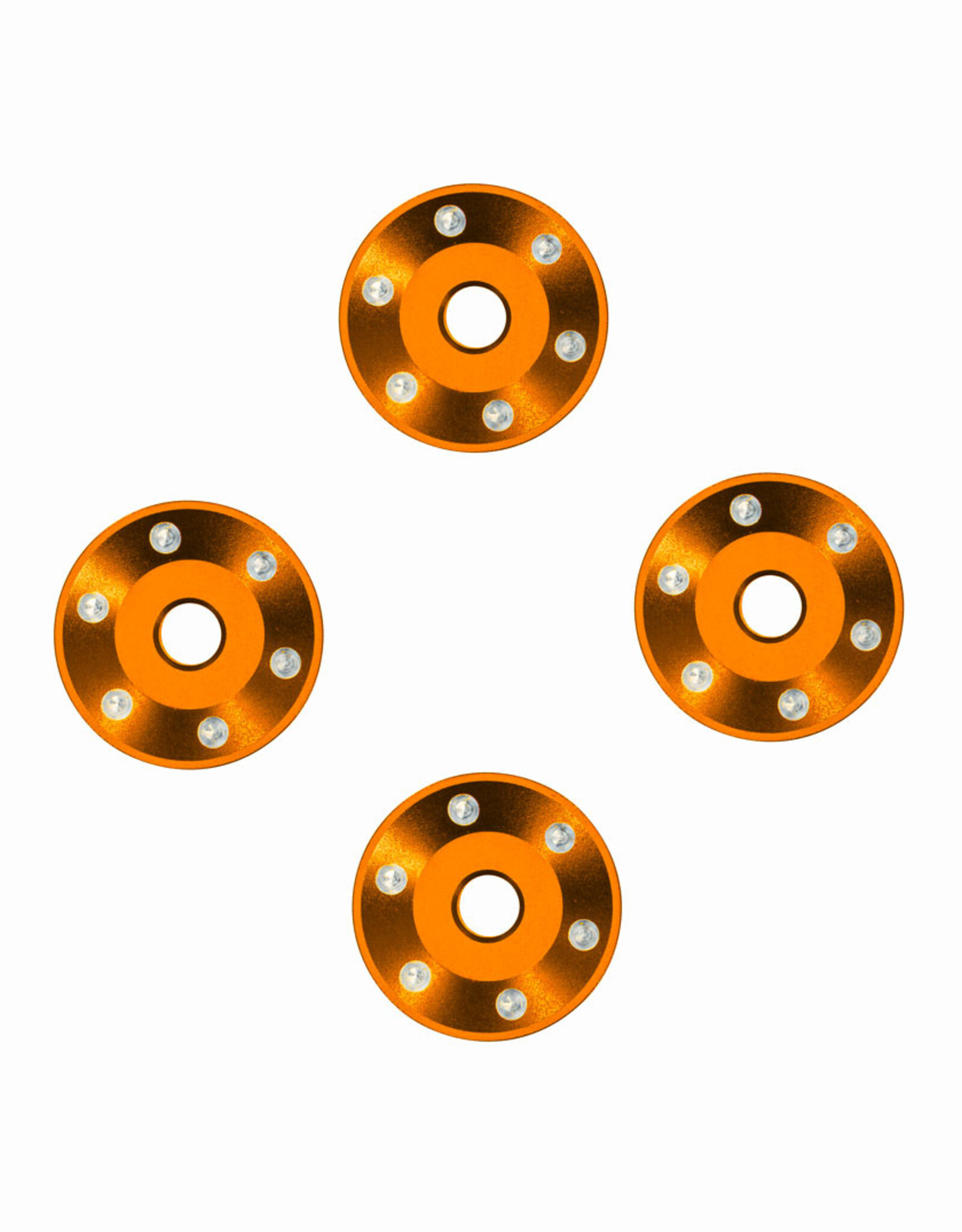 Traxxas TRA10257-ORNG  WHEEL WASHERS ALUM ORNG