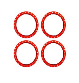Traxxas TRA10276-RED BEADLOCK RINGS ALUM RED MACH