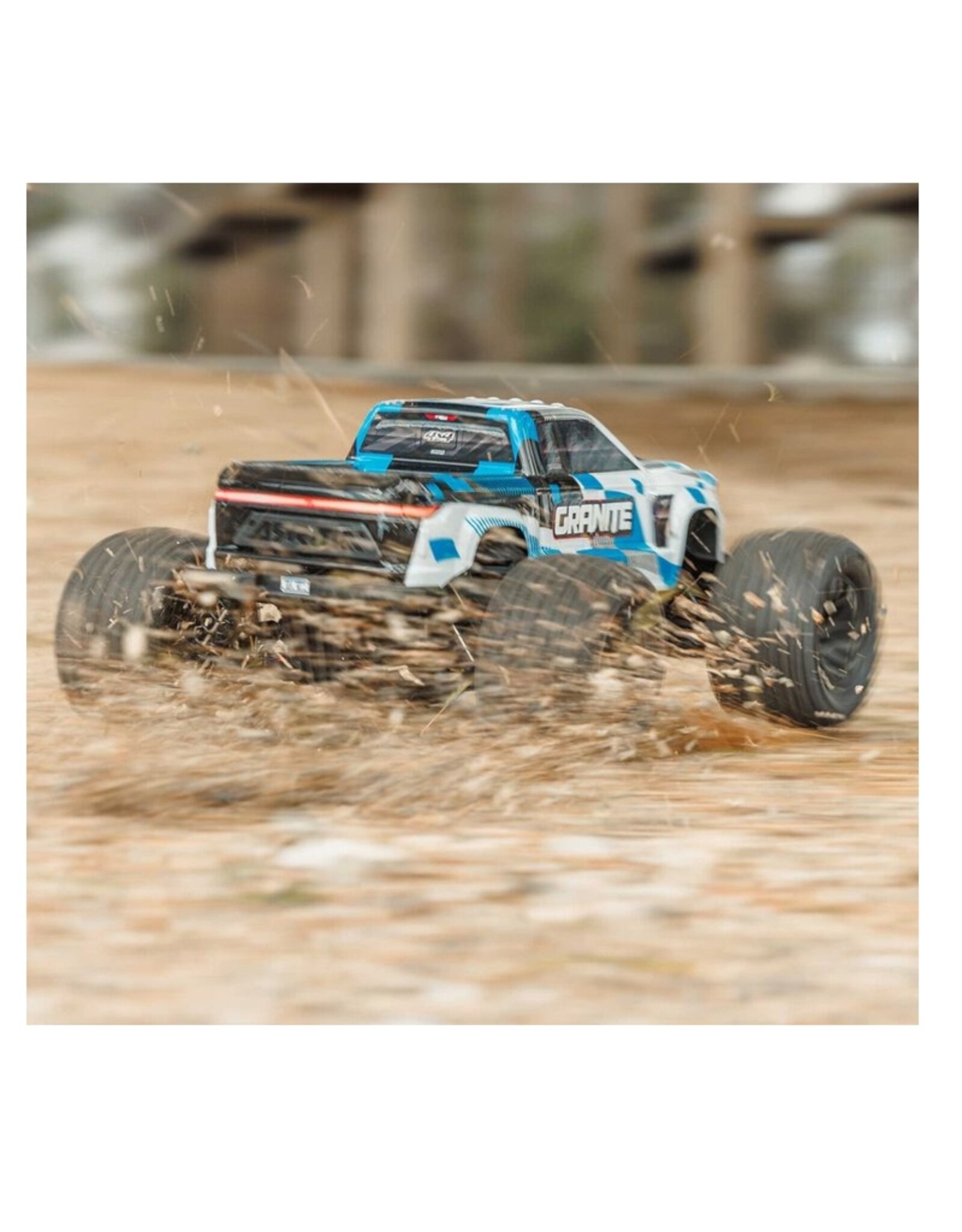 Arrma ARA4202V4T2 1/10 GRANITE MEGA 665 4X4 RTR Brushed Monster Truck, Blue
